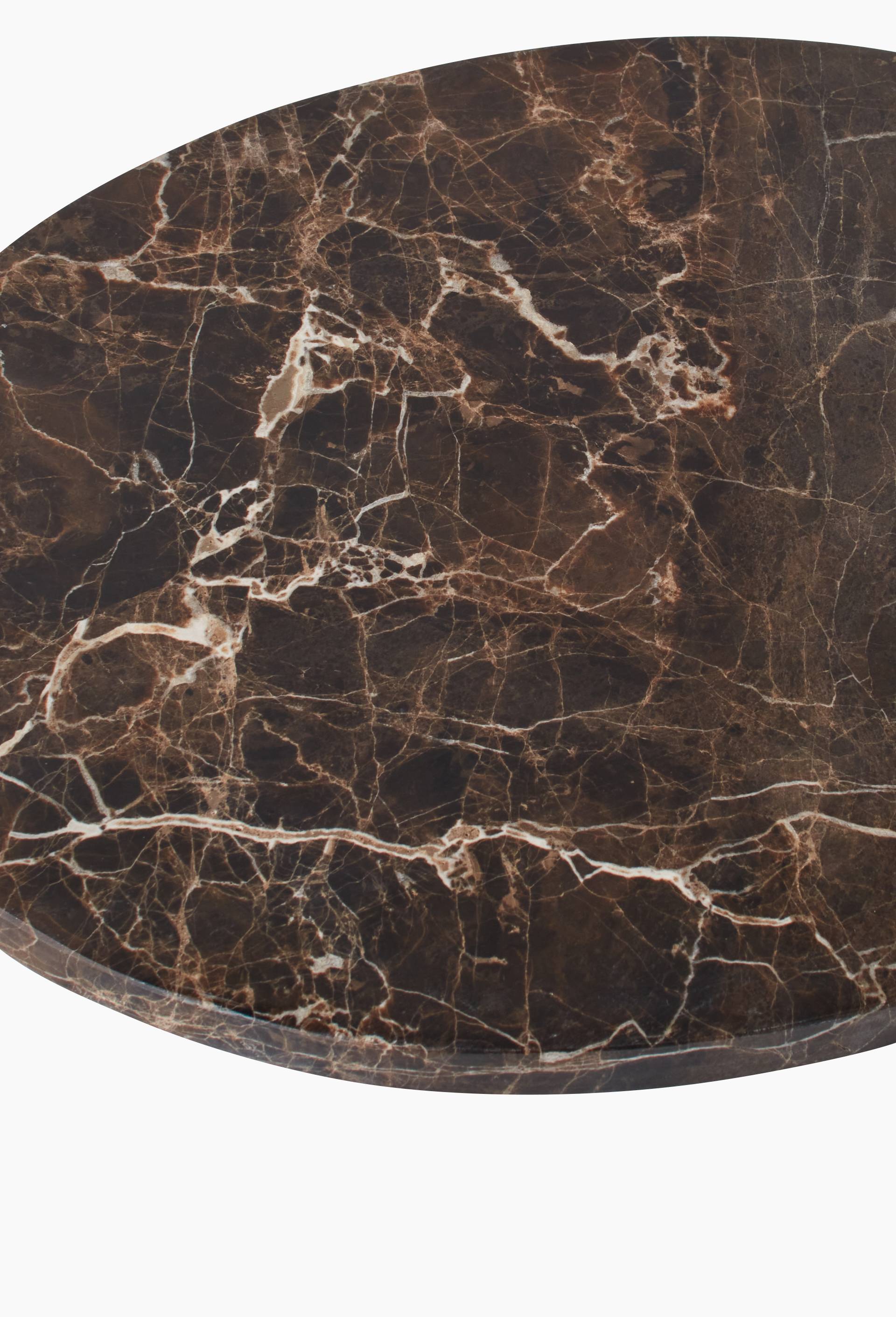 Plateau en marbre, 30 cm, Brun, large image number 1