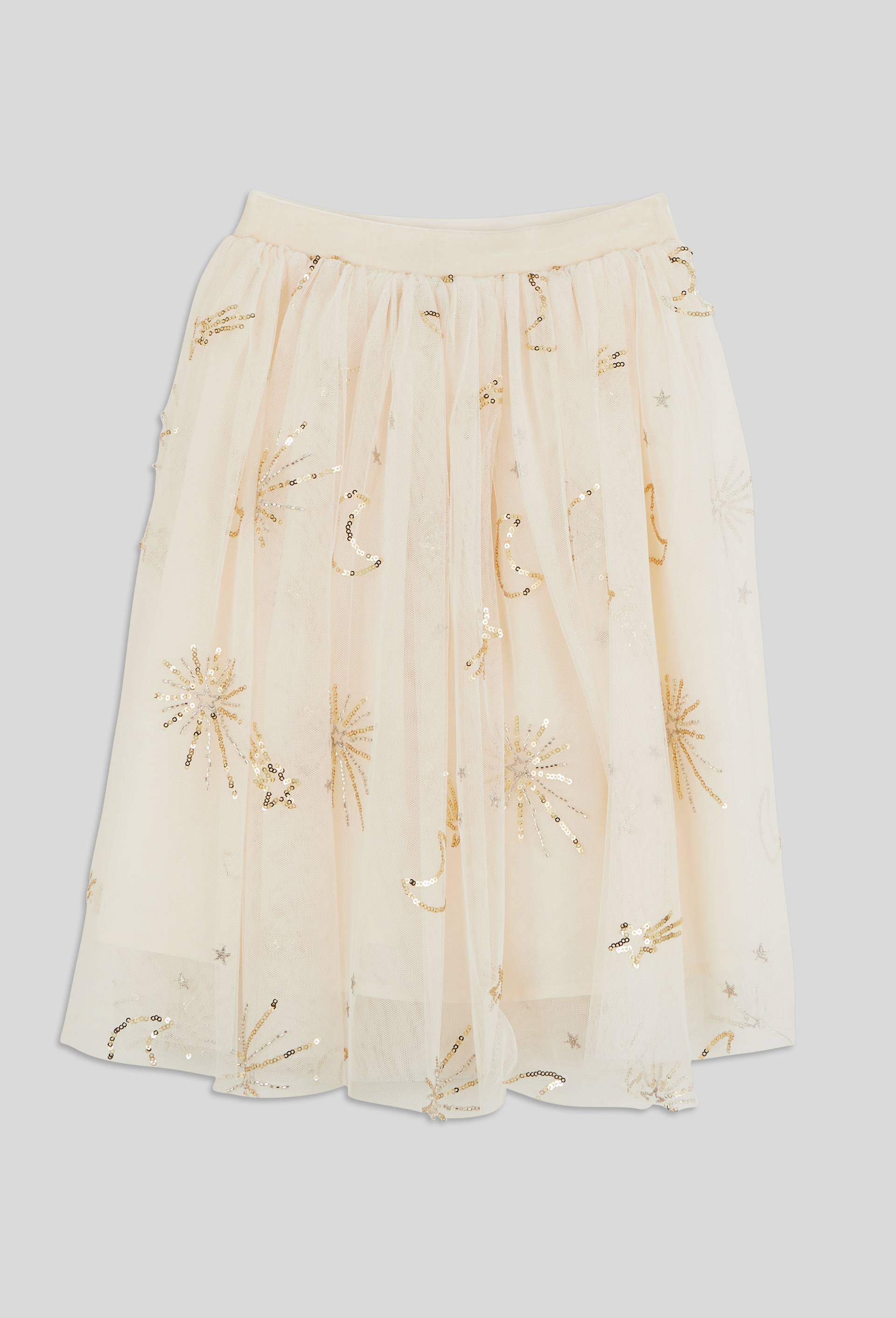 Jupe en tulle brod&eacute;, certifi&eacute; OEKO-TEX, Ecru, large image number 3