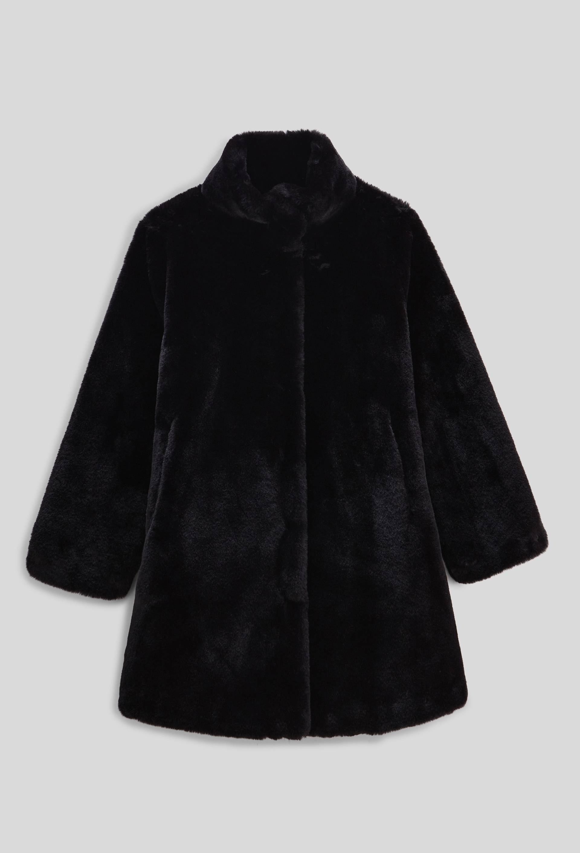 Manteau en fausse fourrure, Noir, large image number 3