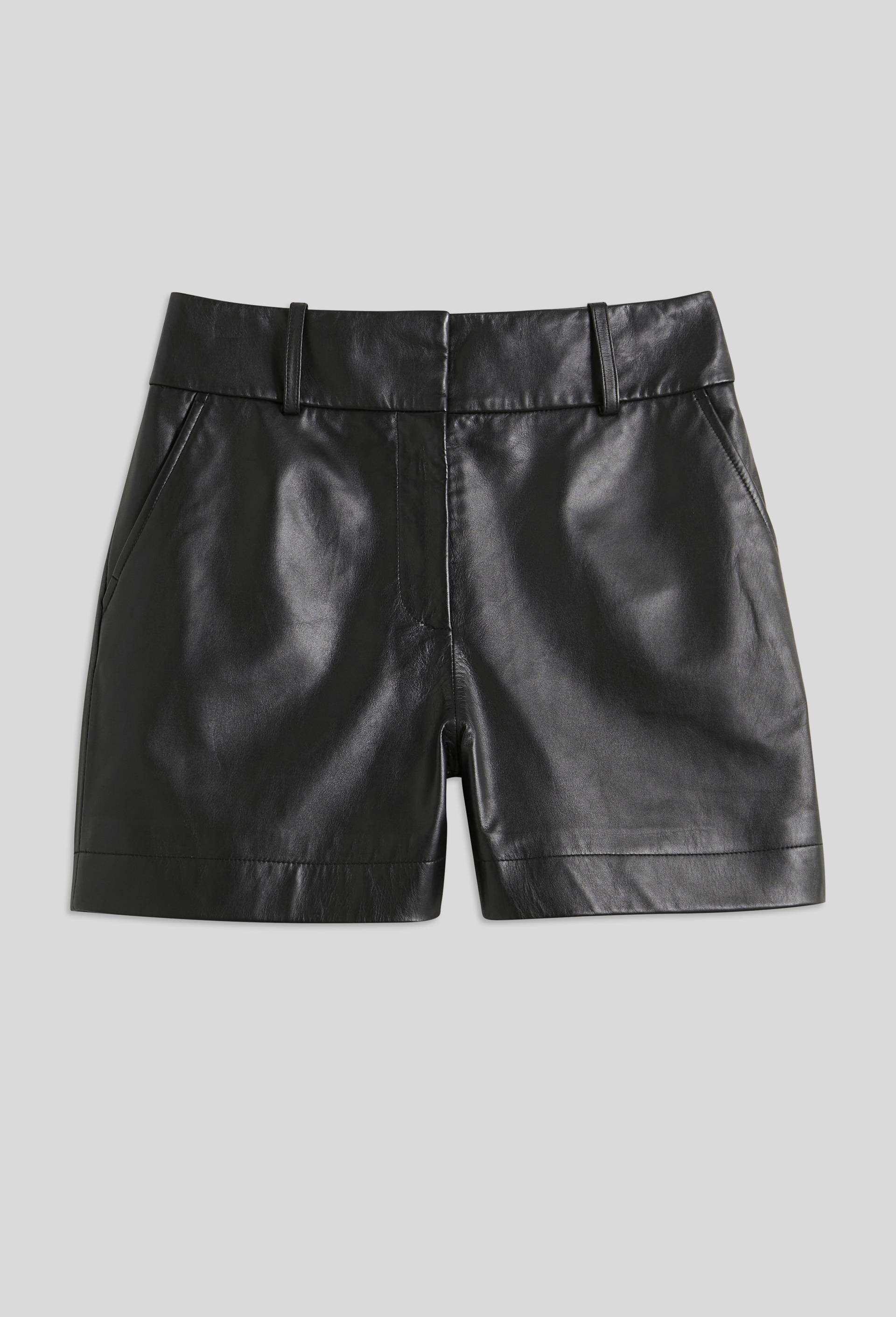 Short en cuir responsable, Noir, large image number 2