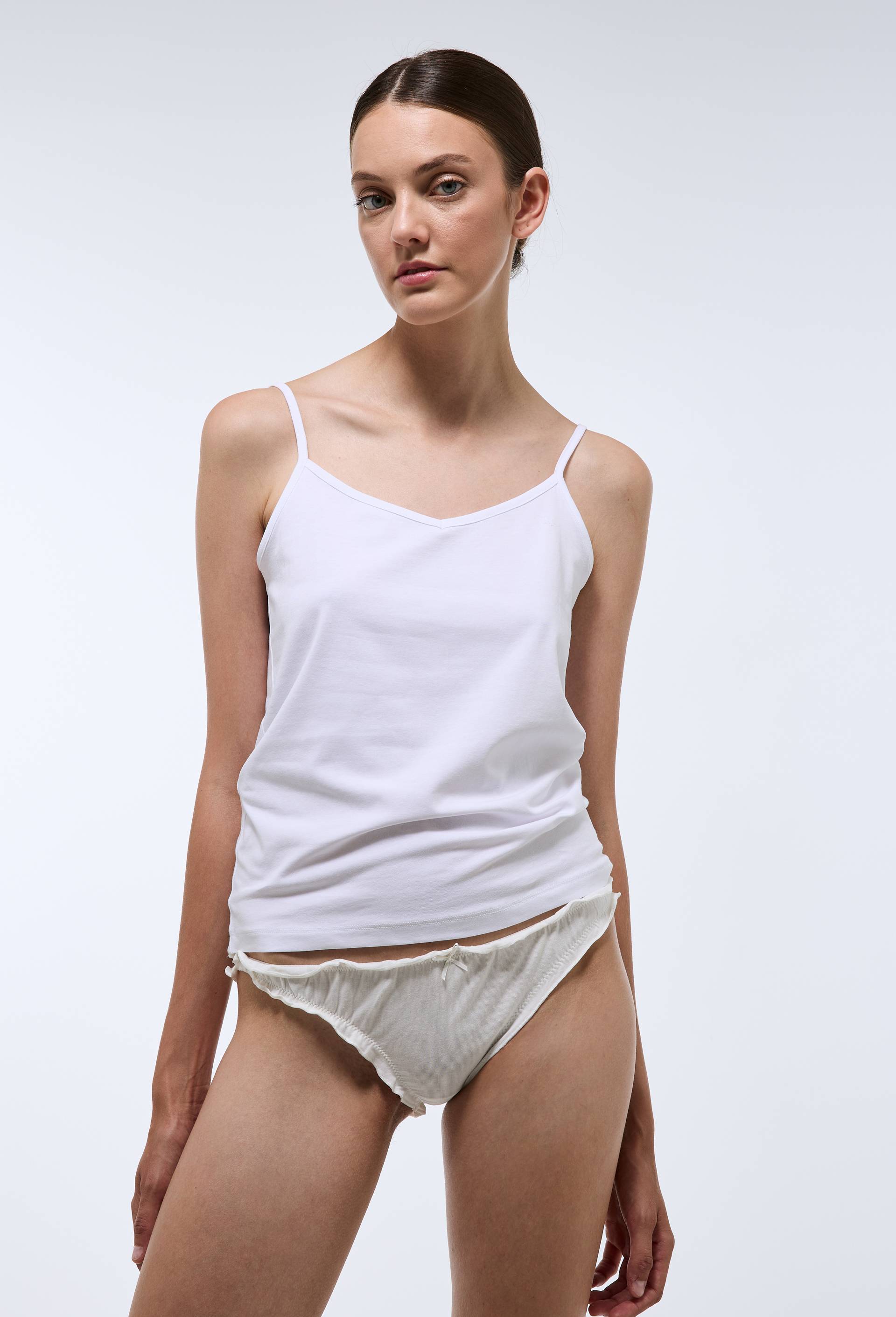 Lot de 3 culottes froufrou JULIE en coton BIO, Ecru, large image number 3