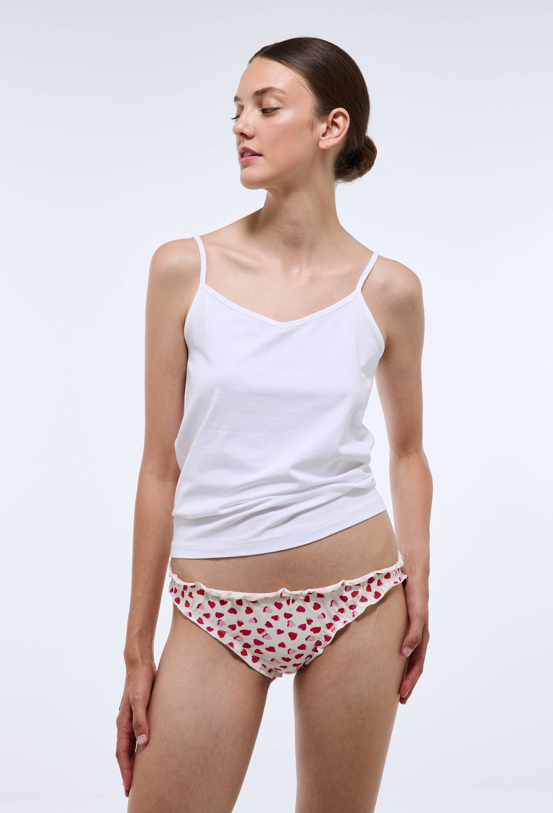 Lot de 3 culottes froufrou JULIE en coton BIO, Ecru, large image number 5.0
