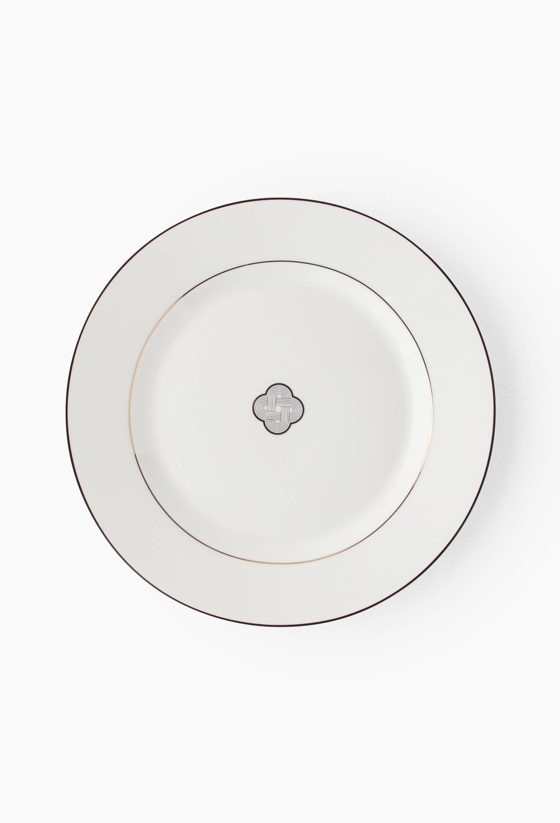 Assiette plate imprimée, 26,7 x 26,7 x 2,5 cm, Brun clair, large image number 0