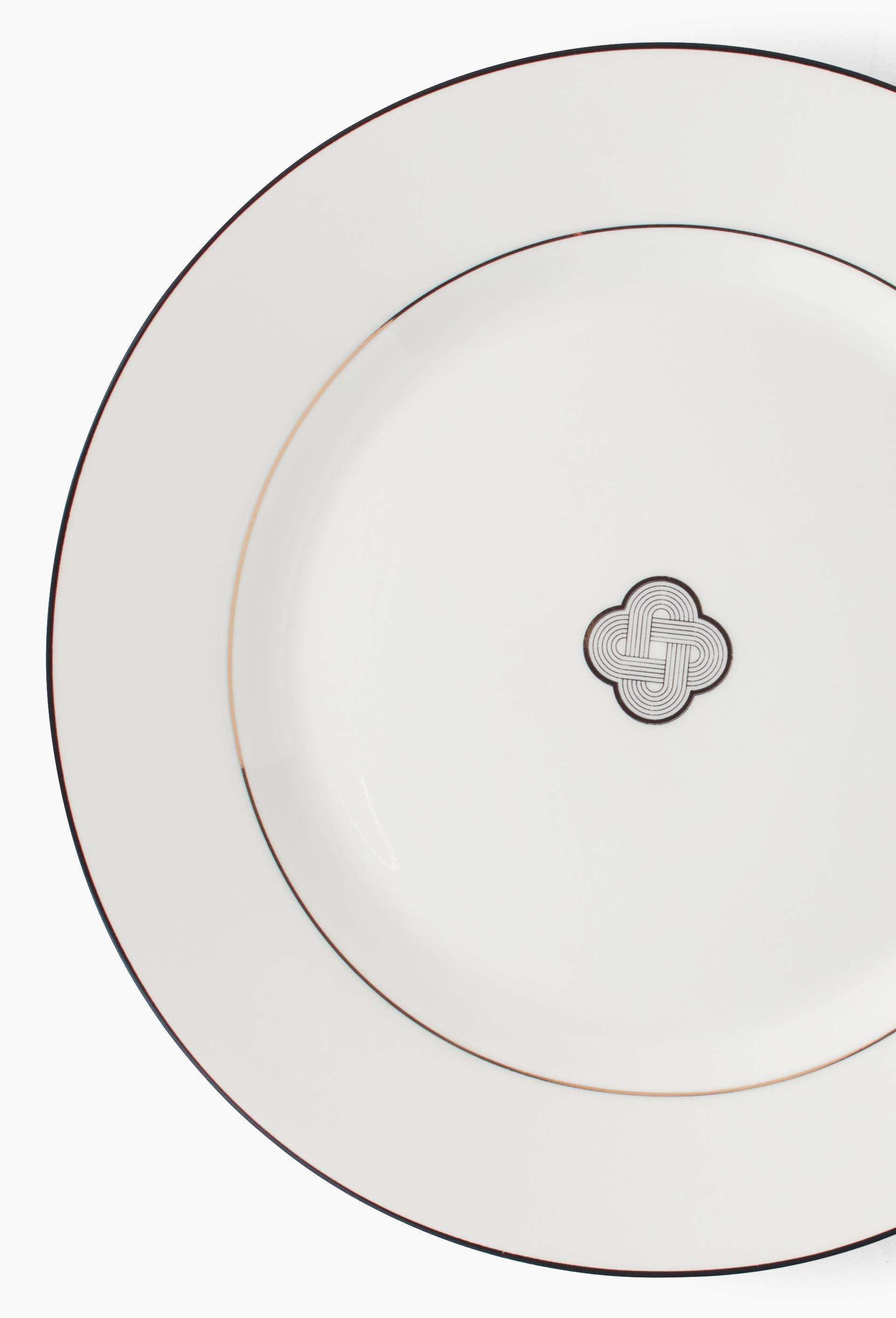 Assiette plate imprimée, 26,7 x 26,7 x 2,5 cm, Brun clair, large image number 1
