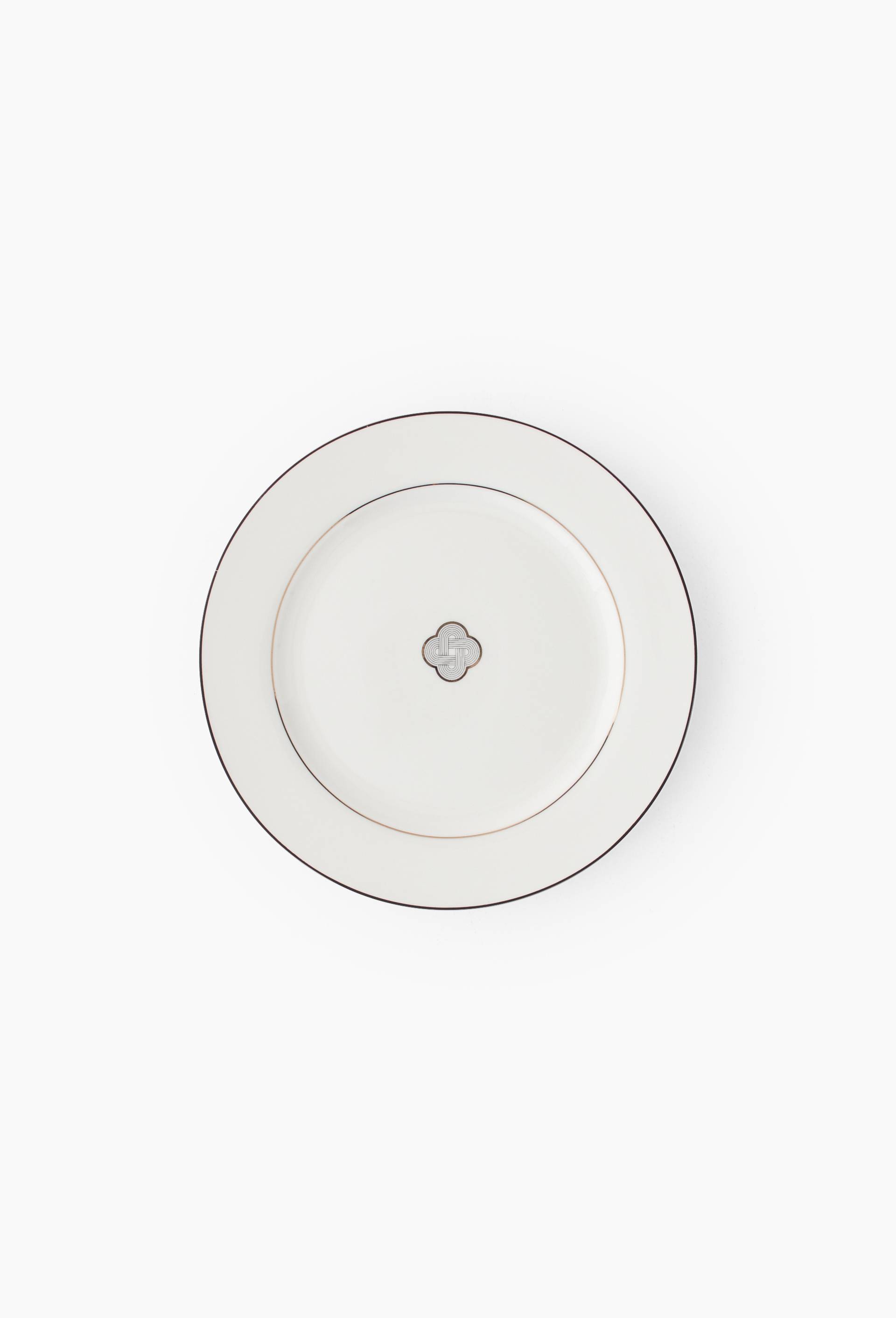 Assiette à dessert imprimée, 19 x 19 x 2,2 cm, Brun clair, large image number 0
