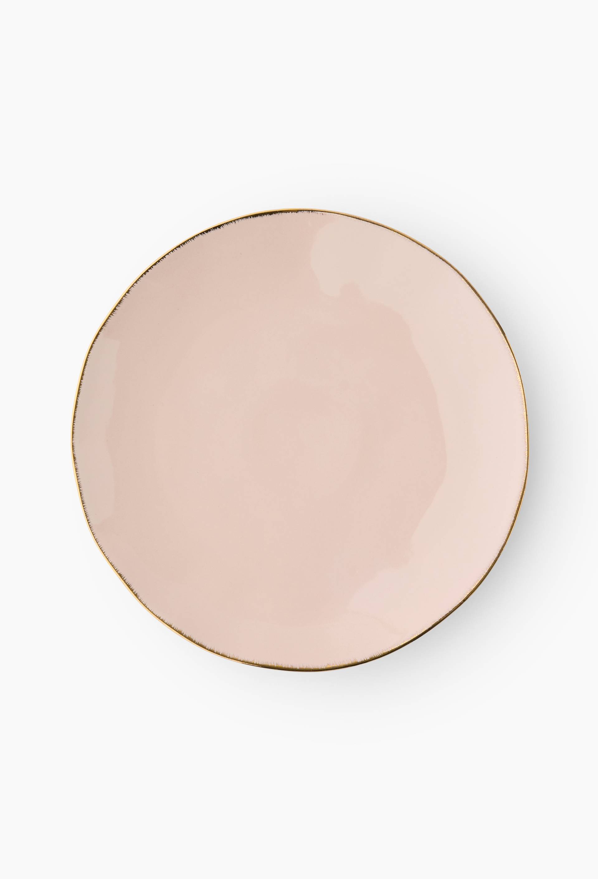 Assiette plate finition liseré, 25cm, Rose clair, large image number 0.0