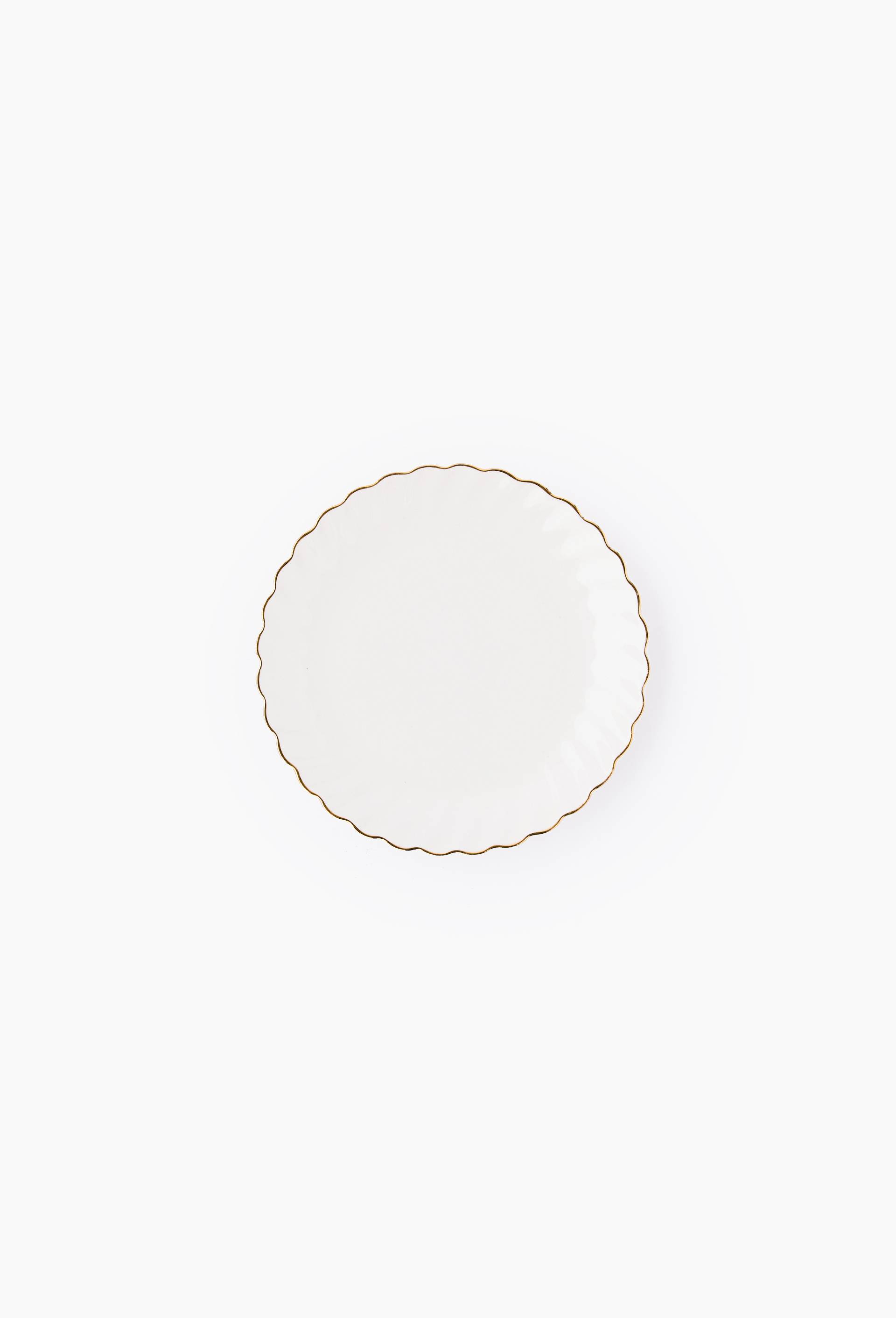 Assiette à pain finition twistée, 16cm, Blanc, large image number 0