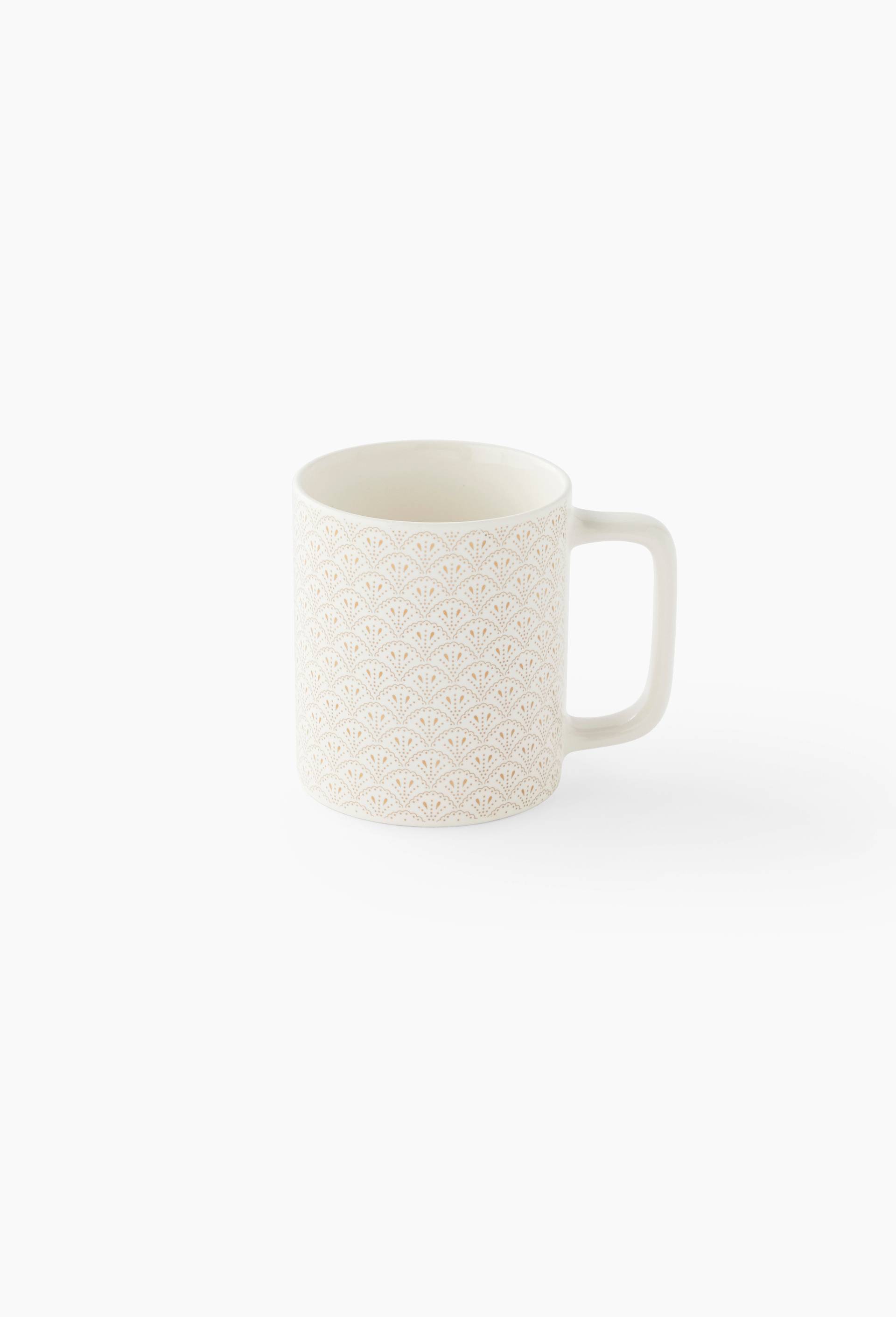 Mug droit imprimé, 32cl, Ecru, large image number 0.0