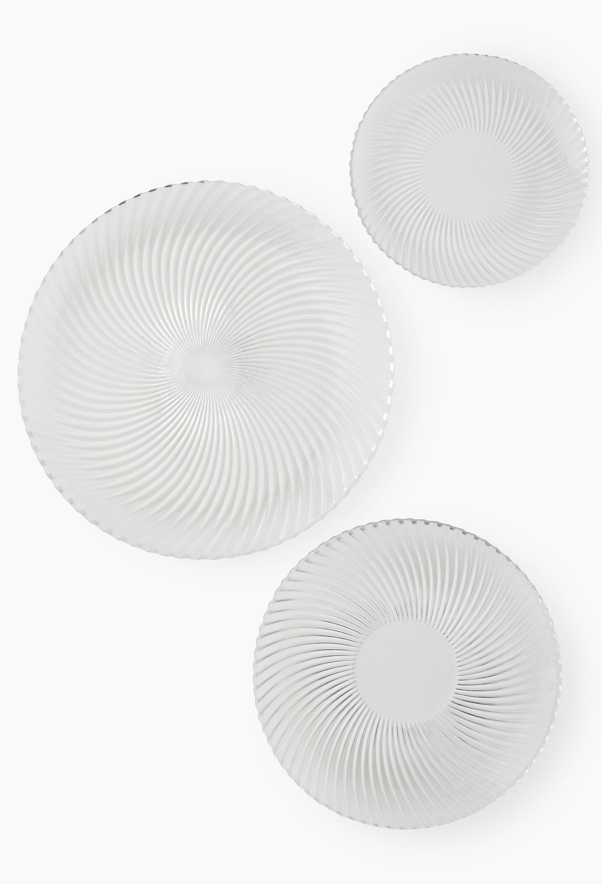 Plat rond en verre, 32 cm, Transparent, large image number 1
