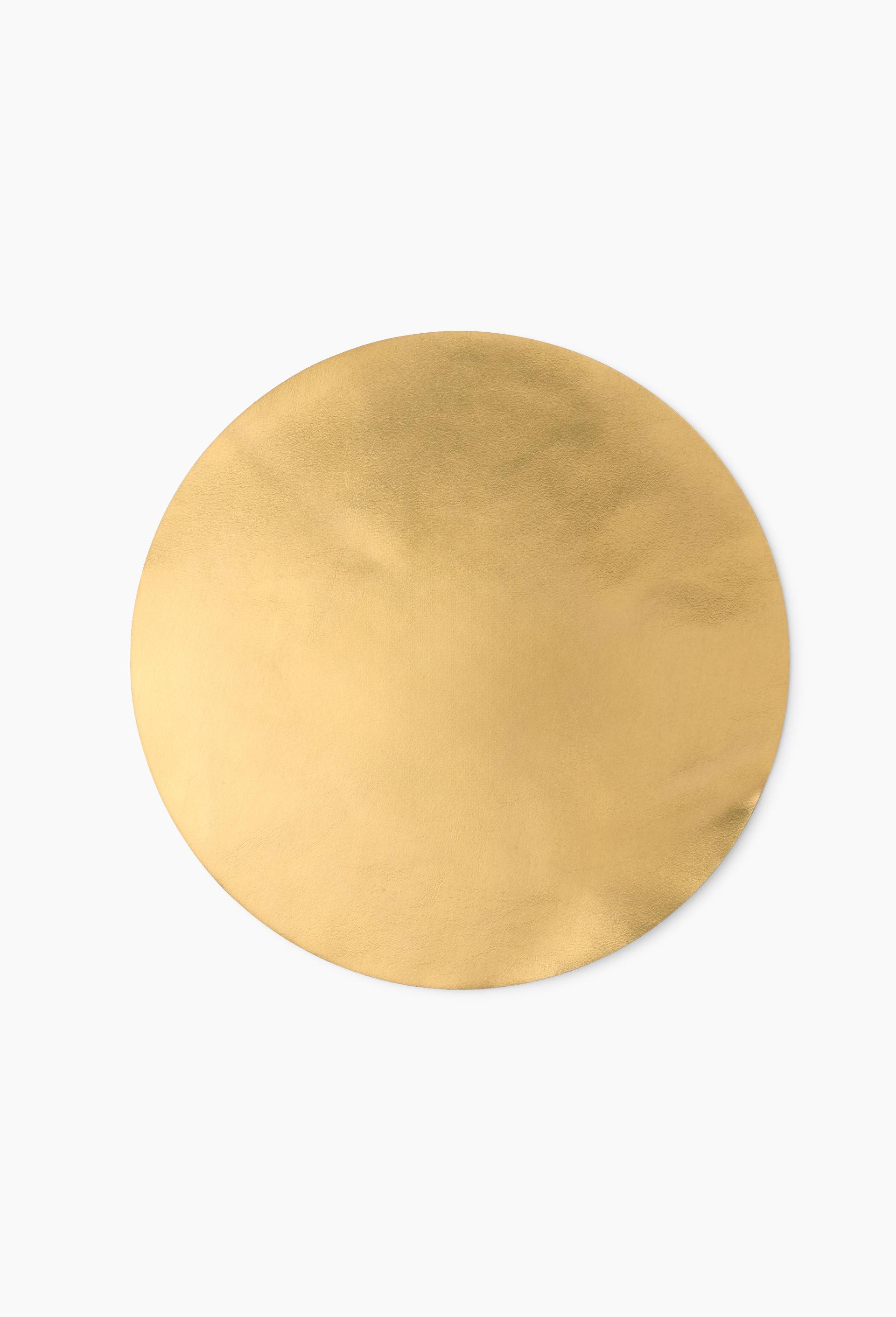 Set rond dor&eacute;, 38cm de diam&egrave;tre, Jaune, large image number 0