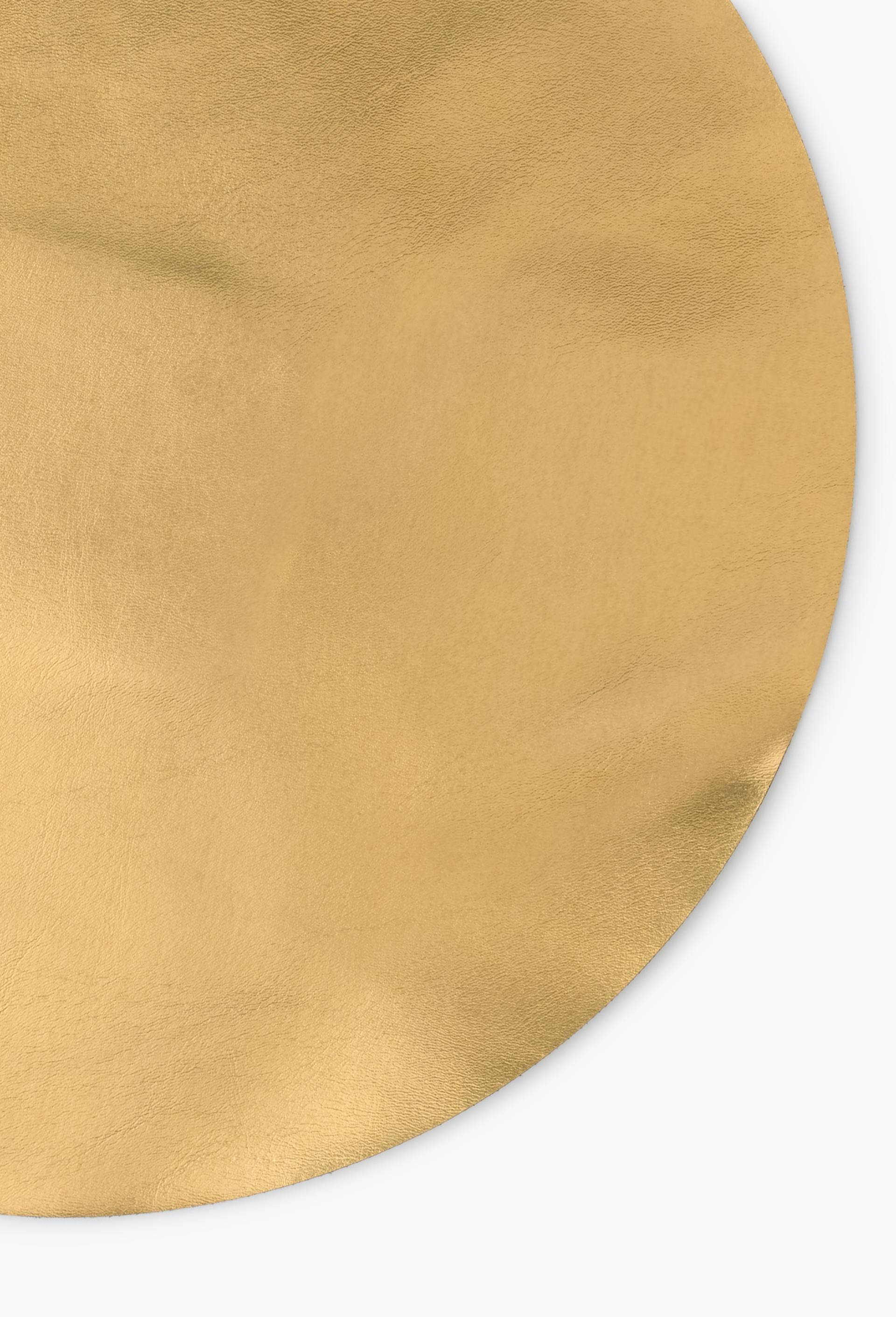 Set rond dor&eacute;, 38cm de diam&egrave;tre, Jaune, large image number 1