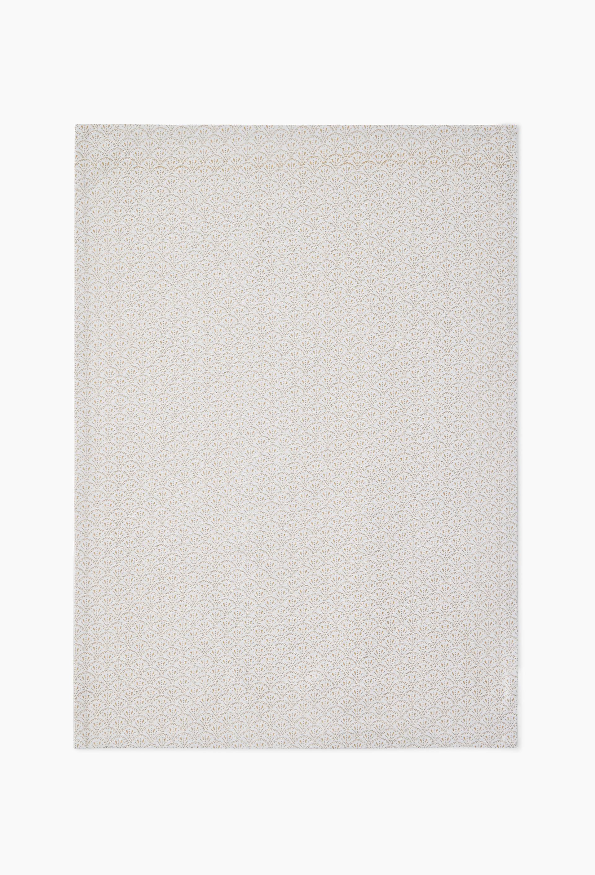 Torchon imprimé dentelle en coton, 50x70cm, Or, large image number 0.0