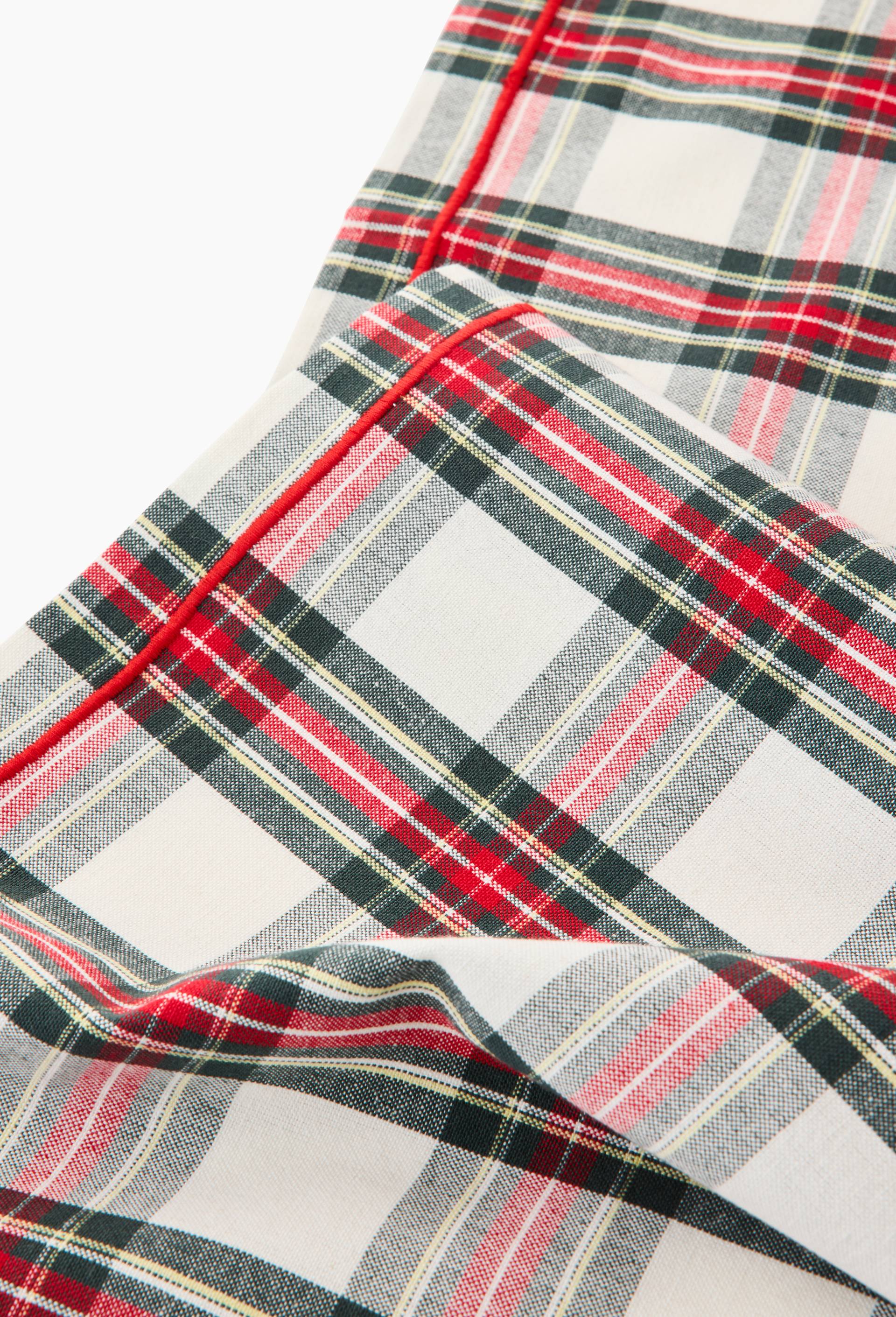Nappe rectangulaire tartan, 170x250cm, 100% coton, Rouge, large image number 1.0