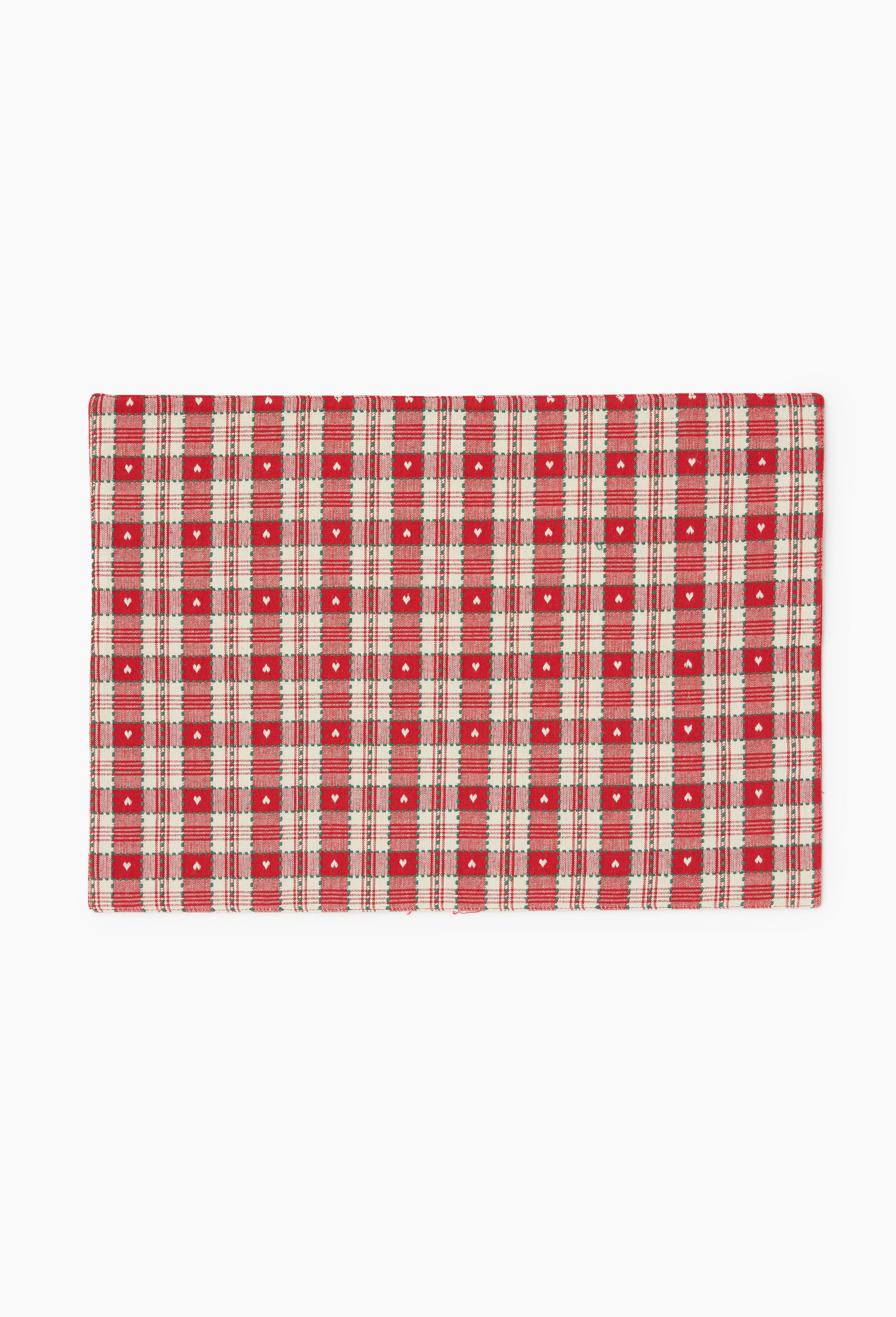 Set de table, 33x48cm, 100% coton, Rouge, large image number 0.0