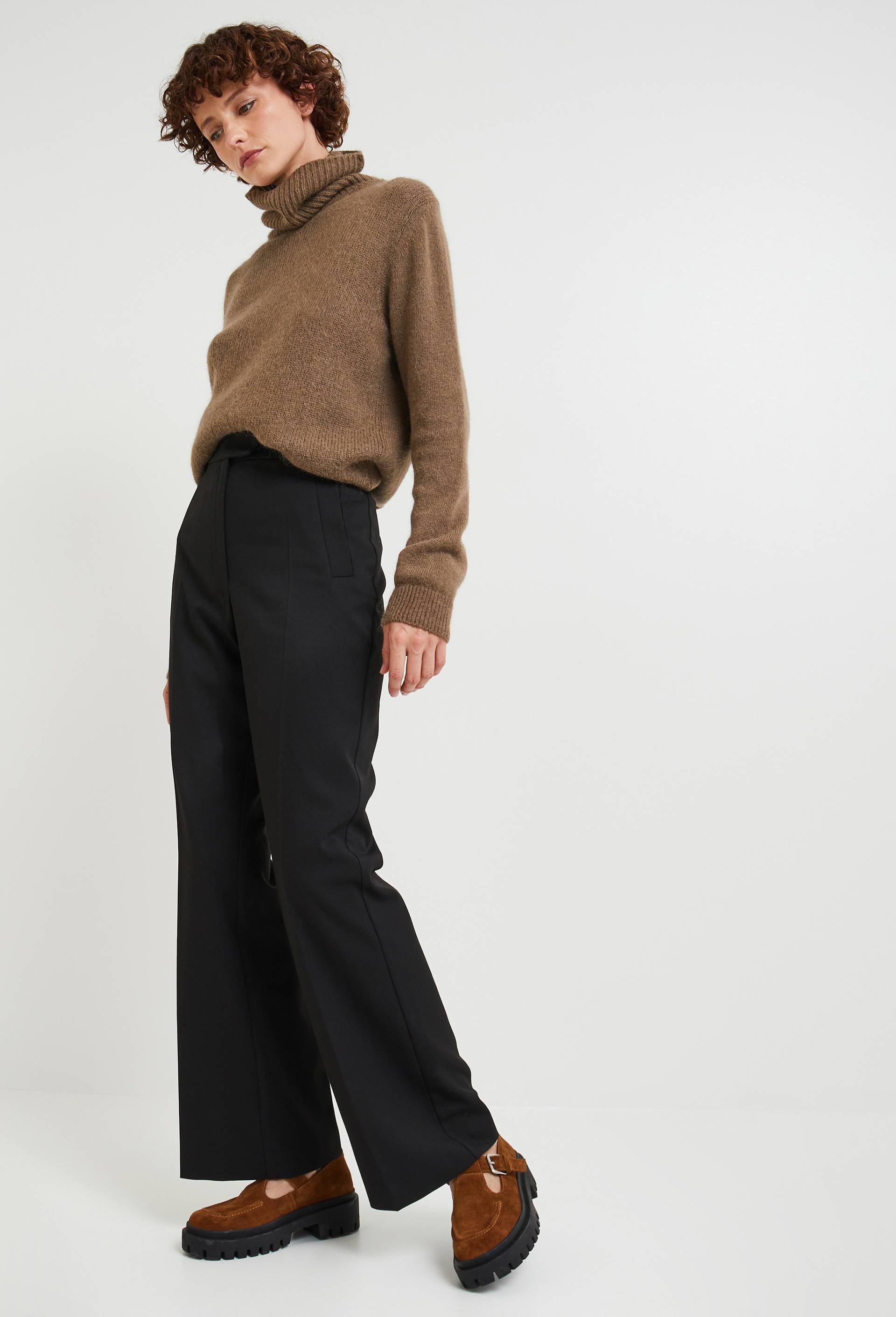 Pantalon flare, certifié OEKO-TEX, Noir, large image number 0