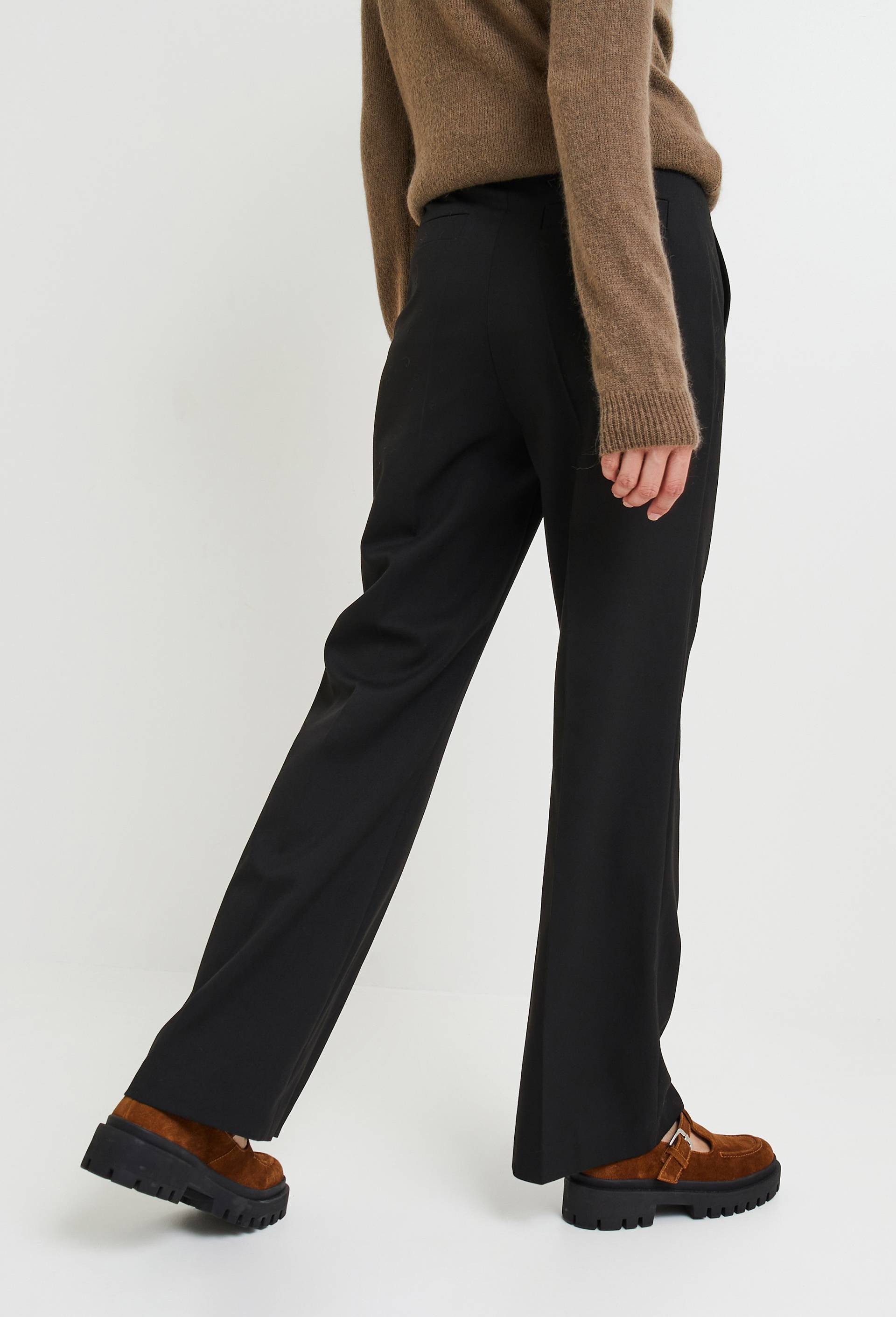 Pantalon flare, certifié OEKO-TEX, Noir, large image number 1.0