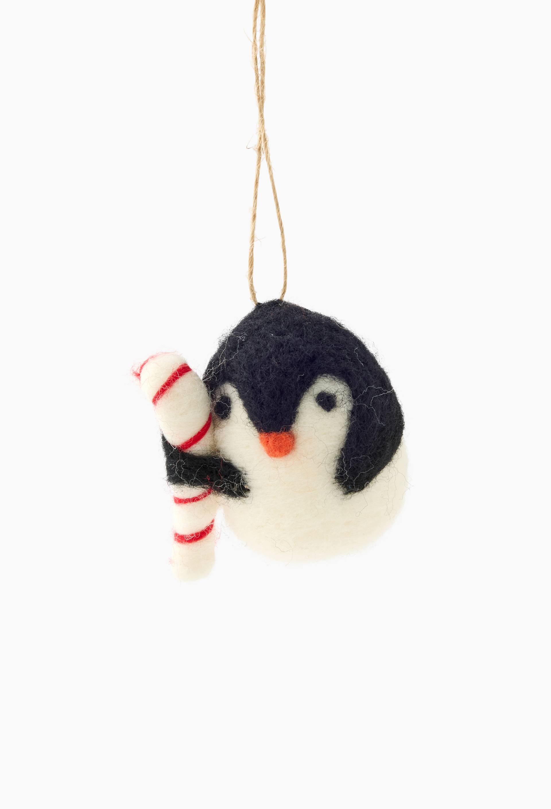 Ornement pingouin, 7cm, en laine, Multicolore, large image number 0.0