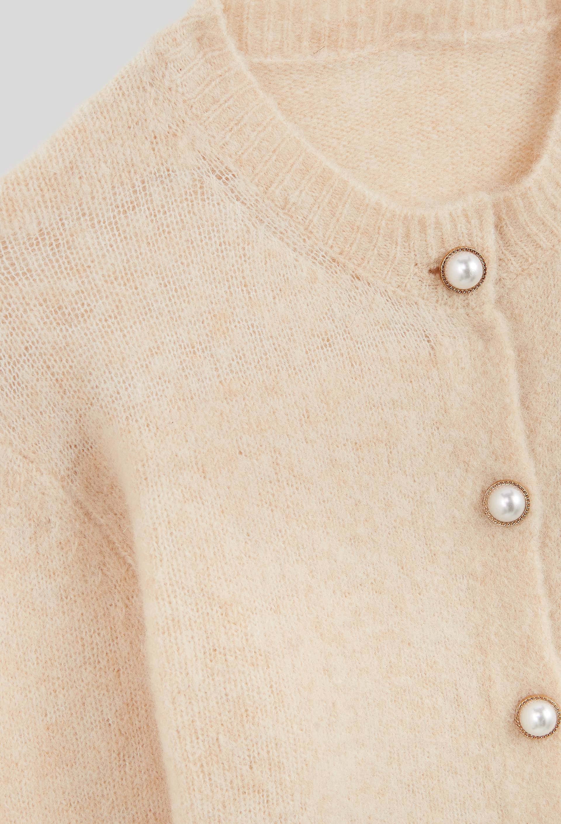 Gilet maille ajourée, certifié OEKO-TEX, Ecru, large image number 2