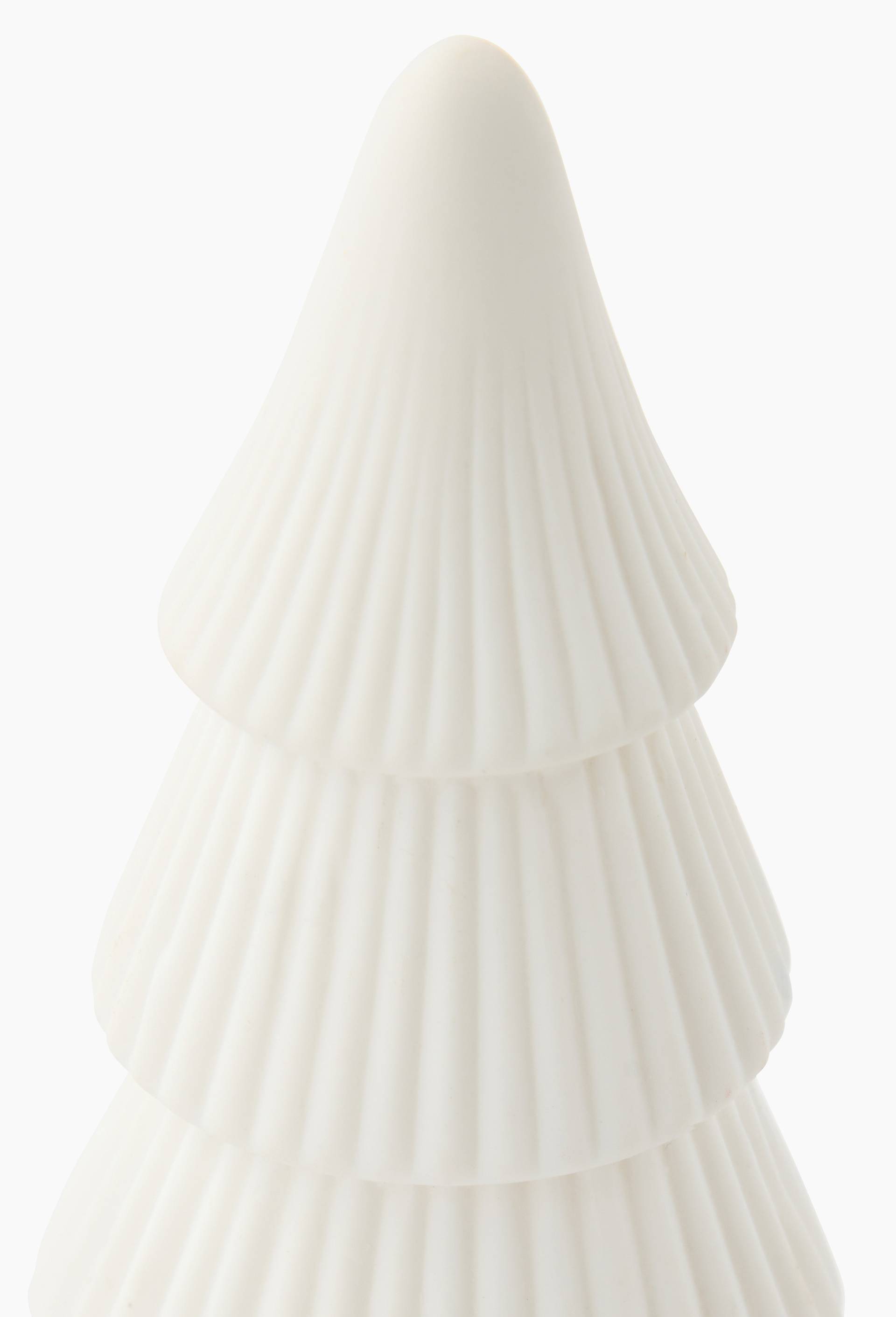 Sapin LED,  9x9x5,4cm, en céramique, Blanc, large image number 1