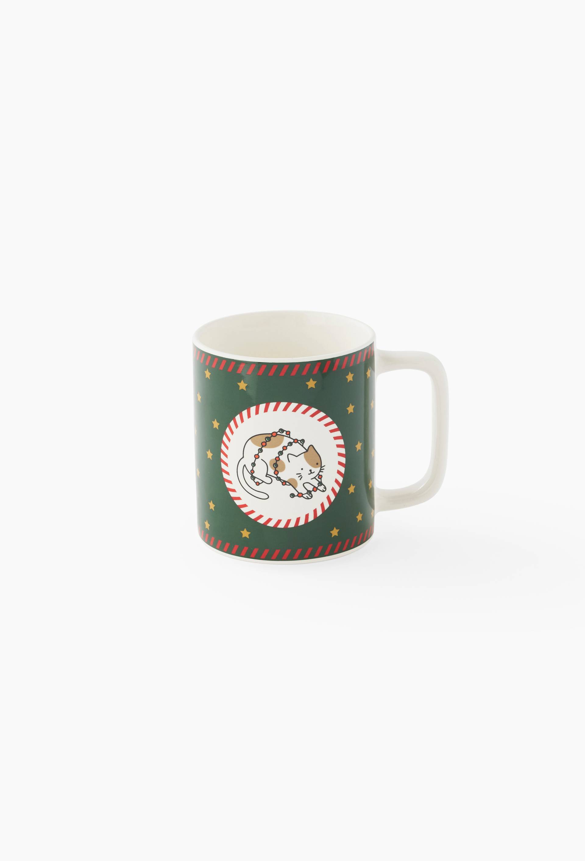 Mug droit imprimé, 32 cl, Vert foncé, large image number 0.0