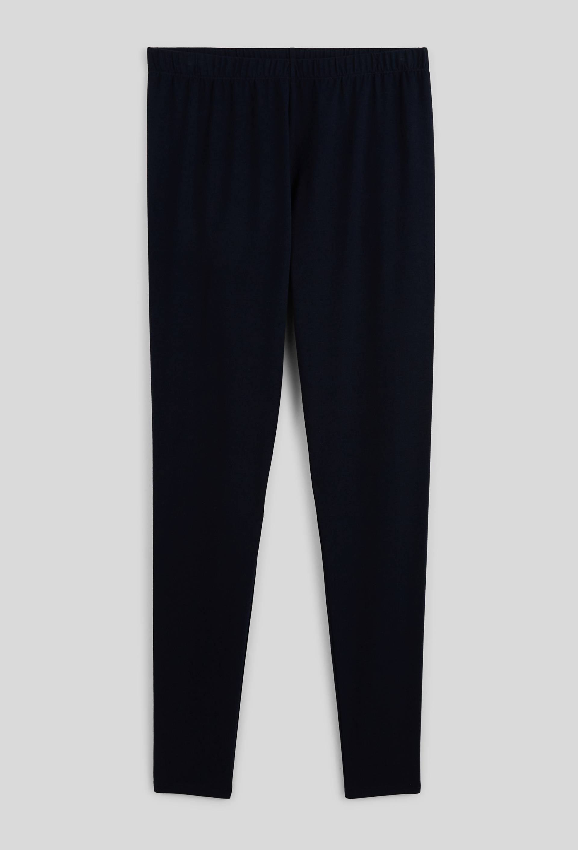 Legging uni en coton BIO GOTS, Bleu foncé, large image number 2.0
