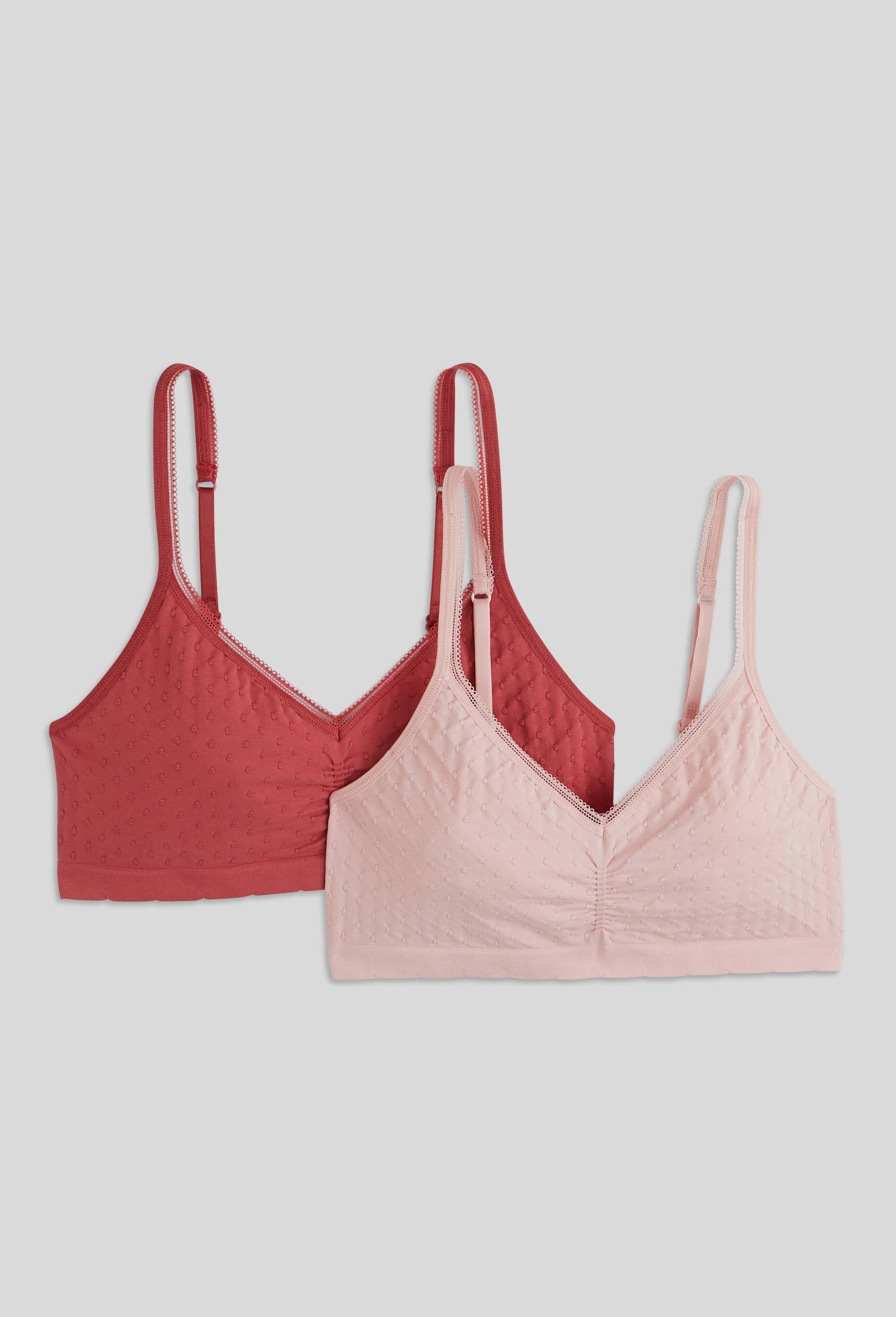 Lot de 2 brassi&egrave;res sans coutures, certifi&eacute; OEKO-TEX, Rose fonc&eacute;, large image number 2