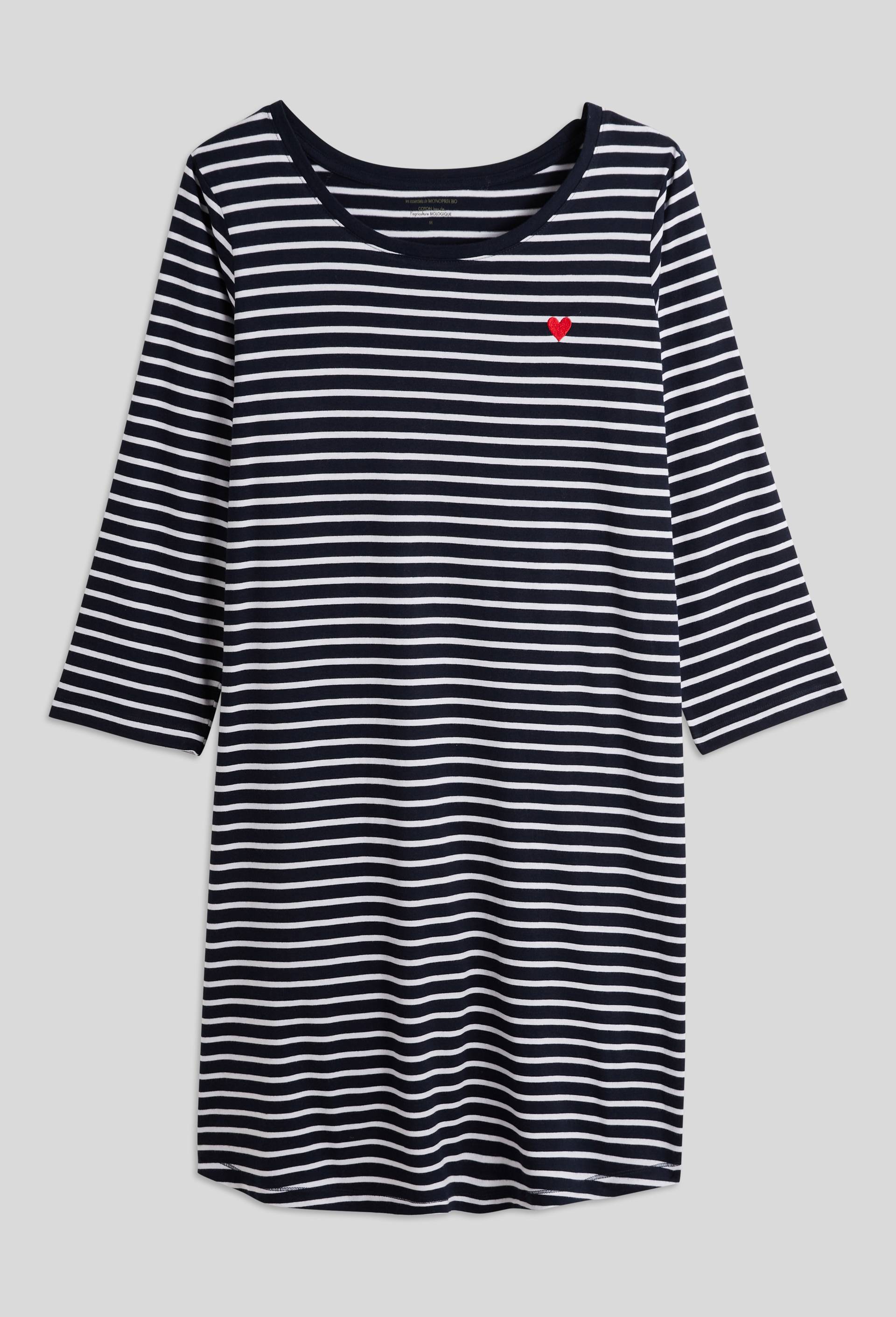Chemise De Nuit - Blanc Coeur - Femme - 1.80