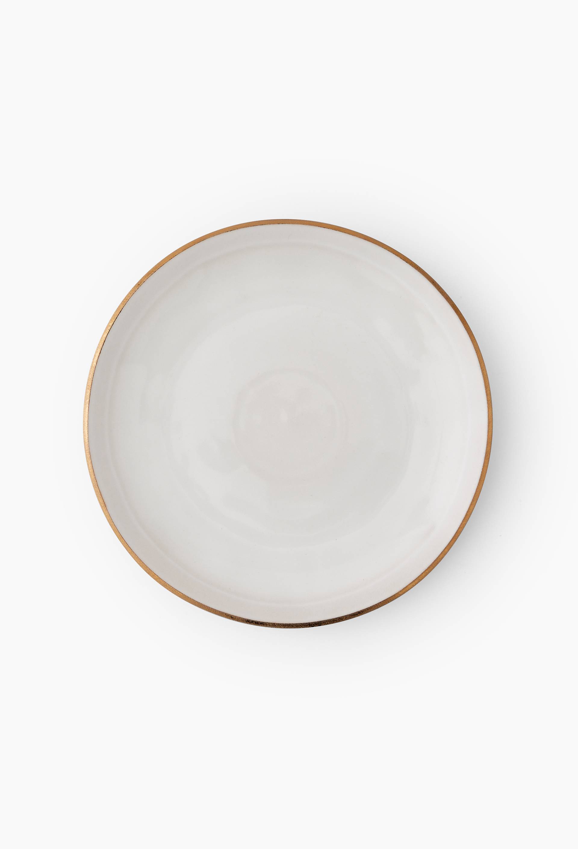 Assiette plate, finition liserée, 25cm, Ecru, large image number 0