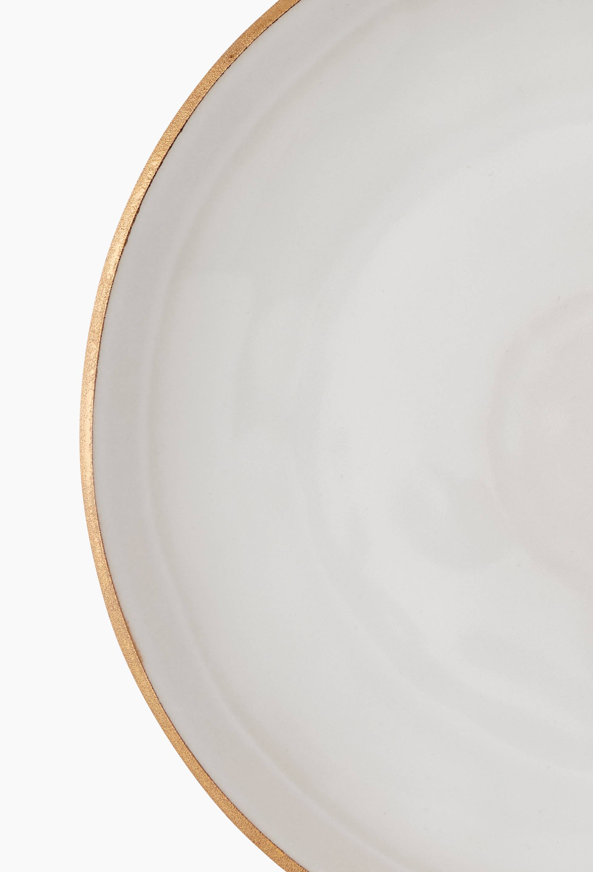 Assiette plate, finition liserée, 25cm, Ecru, large image number 1.0