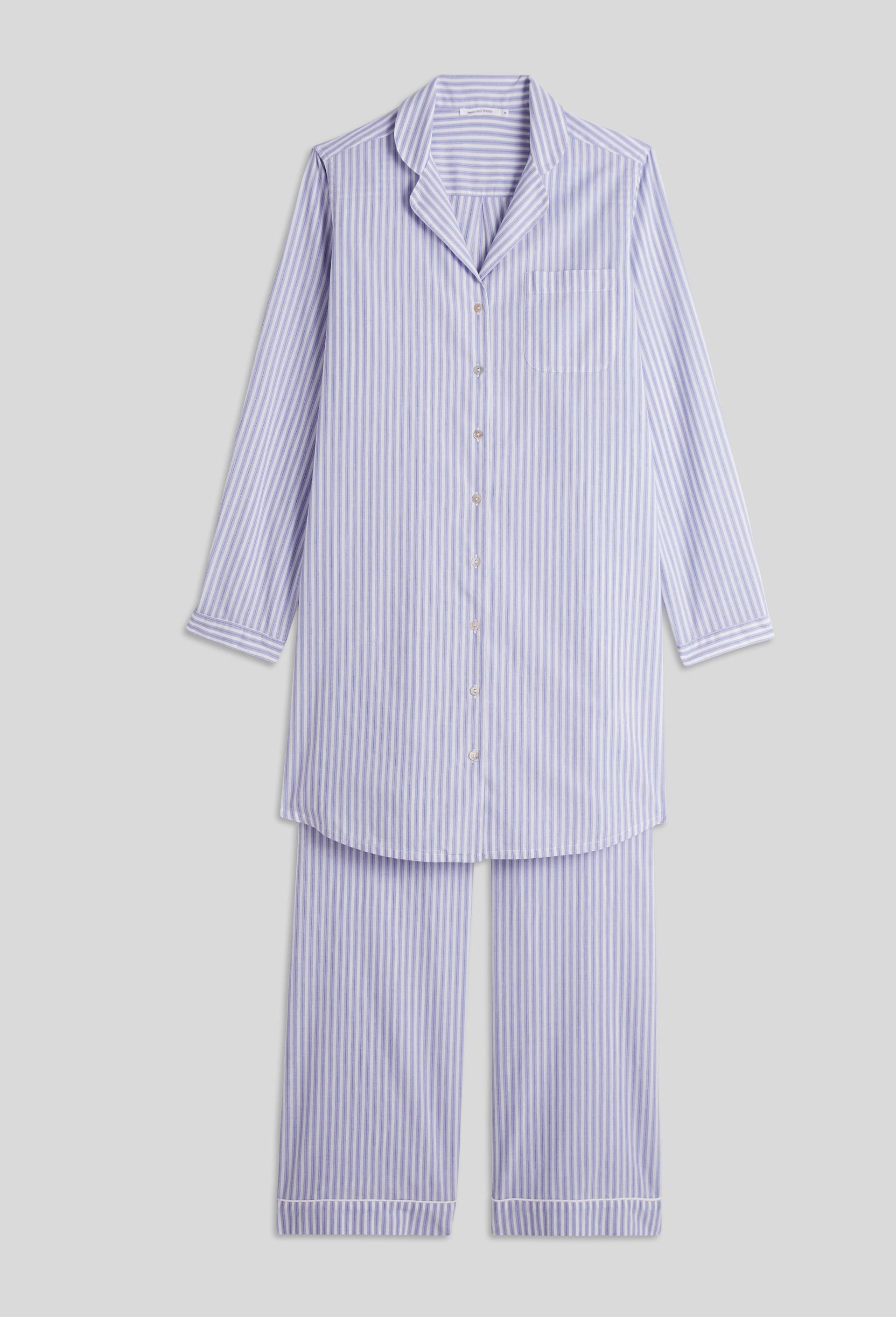 Chemise de nuit rayée en coton BIO, Bleu clair, large image number 2
