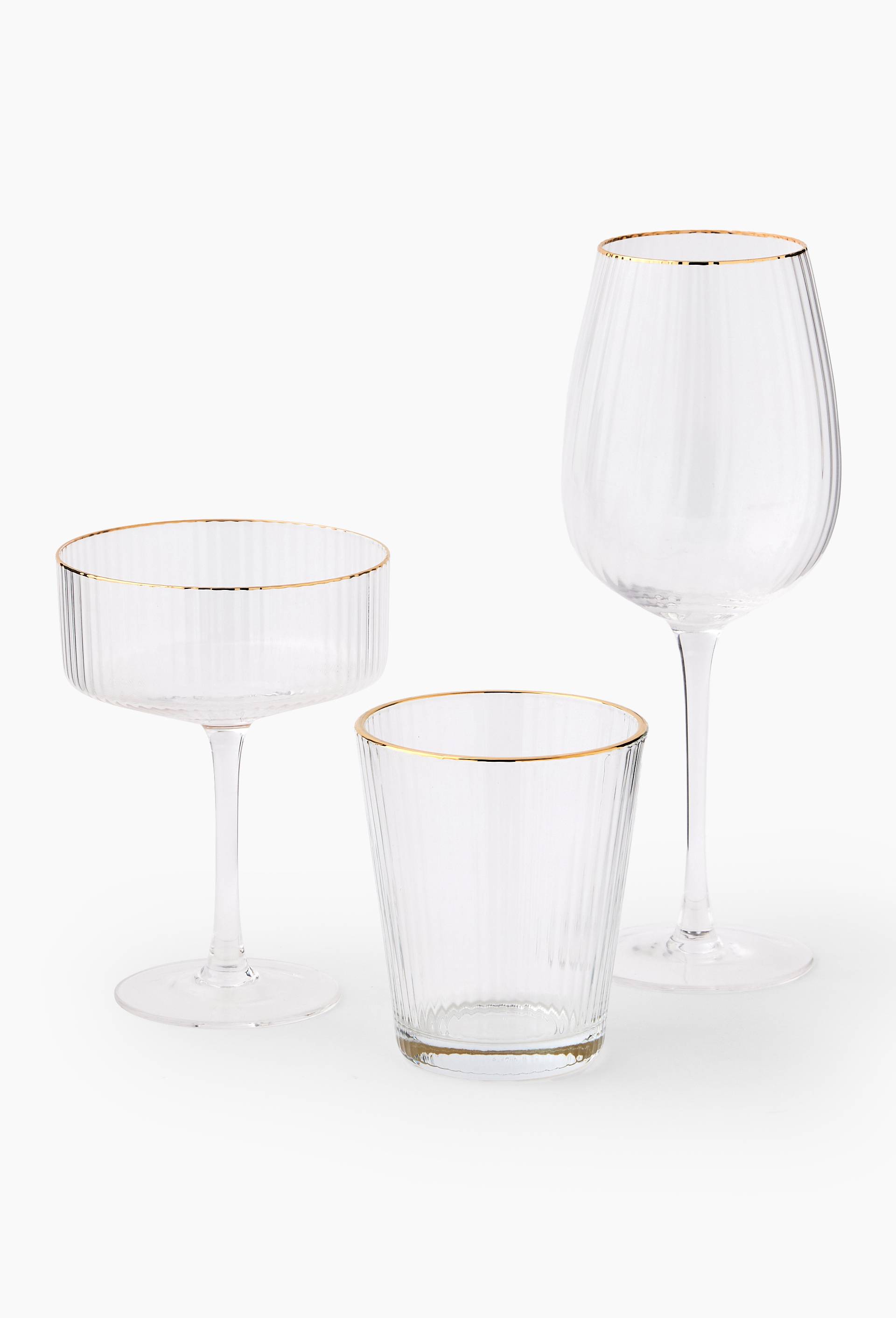Gobelet strié, 30cl, Transparent, large image number 1