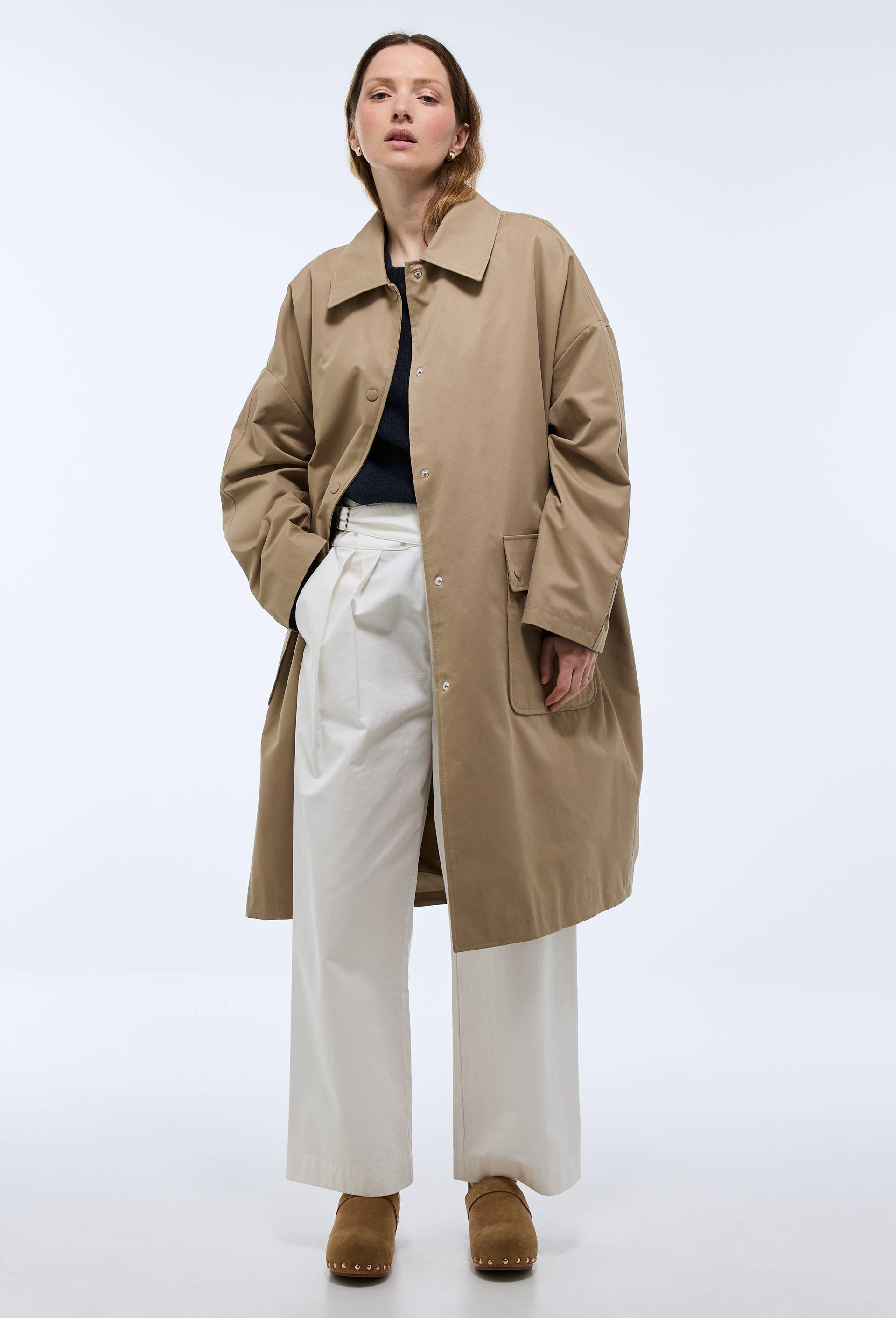 Trench contenant du coton, Beige, large image number 0