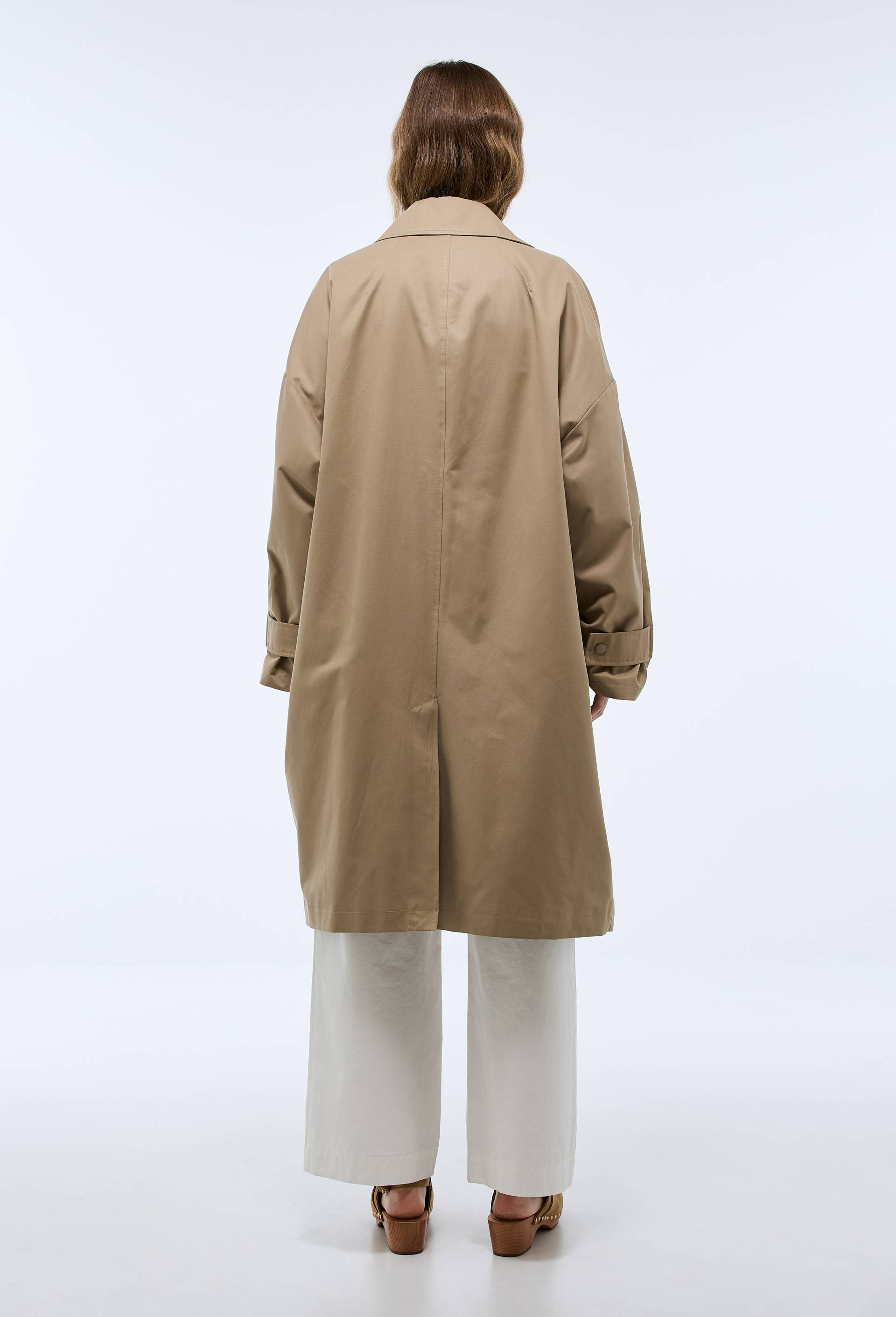 Trench contenant du coton, Beige, large image number 1