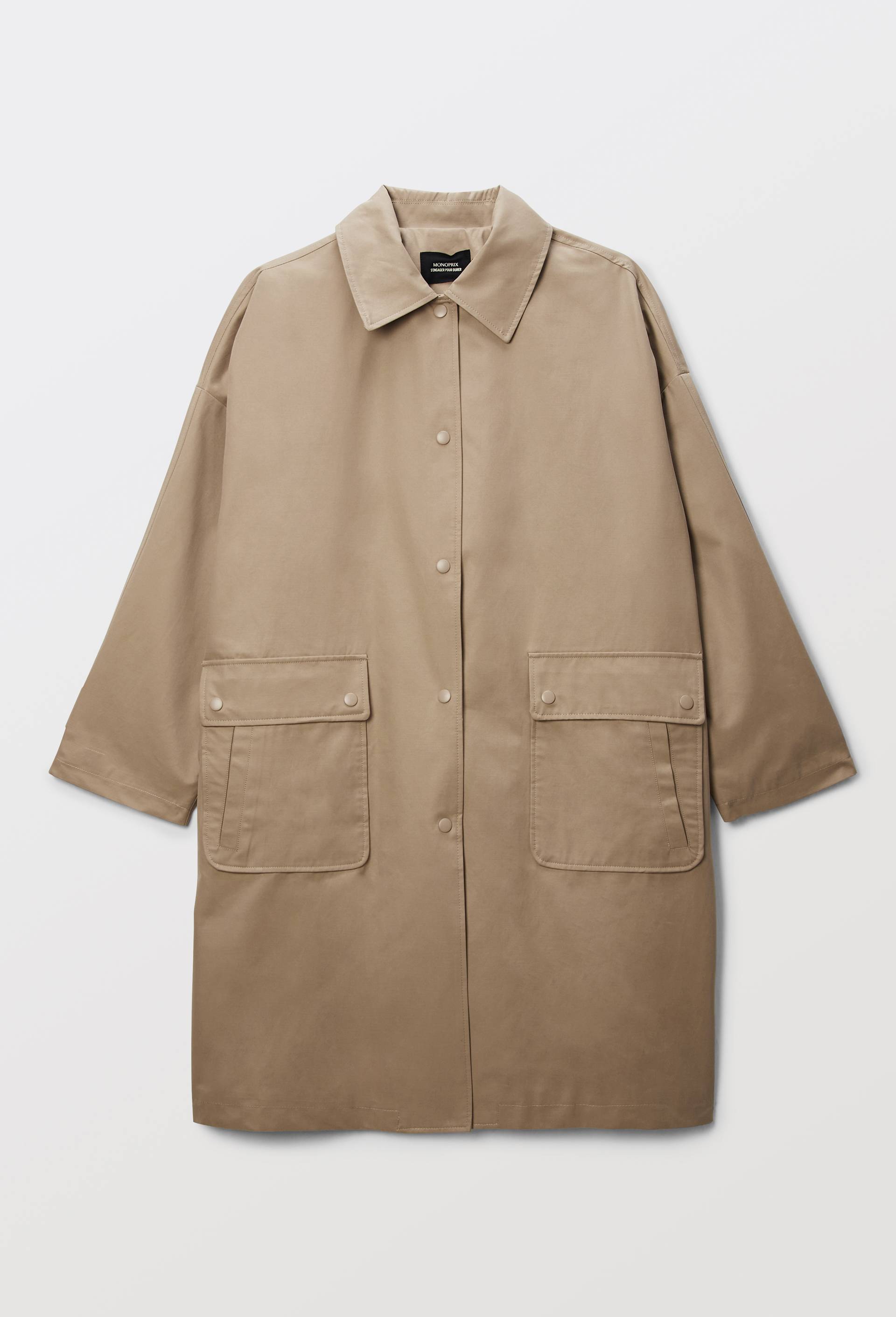 Trench contenant du coton, Beige, large image number 2.0