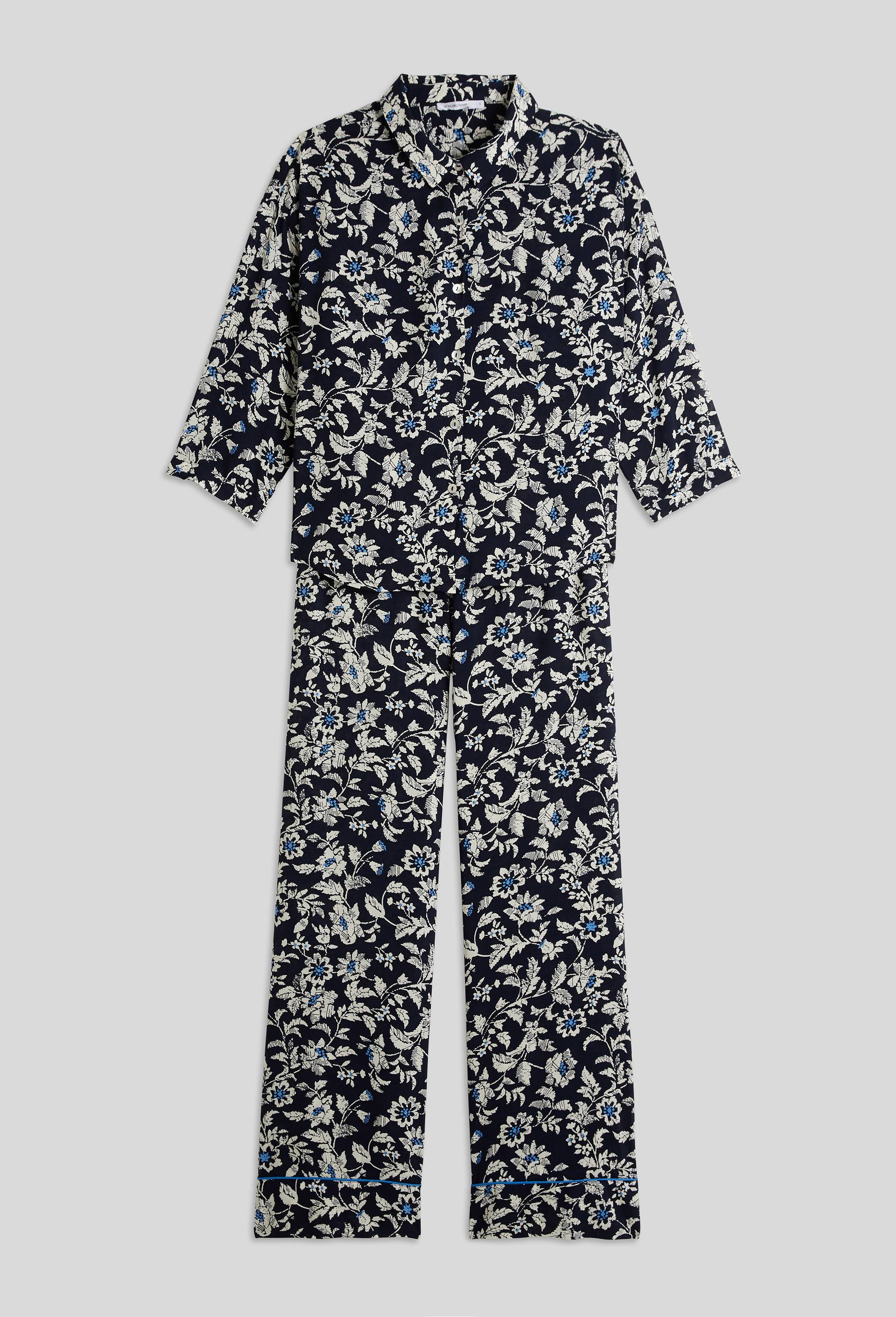 Pyjama large imprim&eacute;, certifi&eacute; EcoVero et OEKO-TEX, Ecru, large image number 2