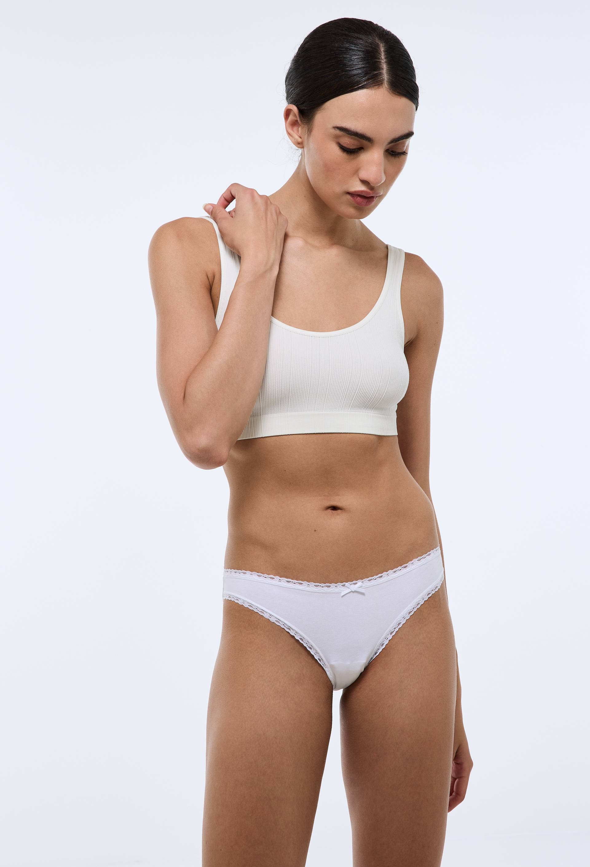Lot de 3 culottes EVA en coton BIO GOTS, Blanc, swatch image