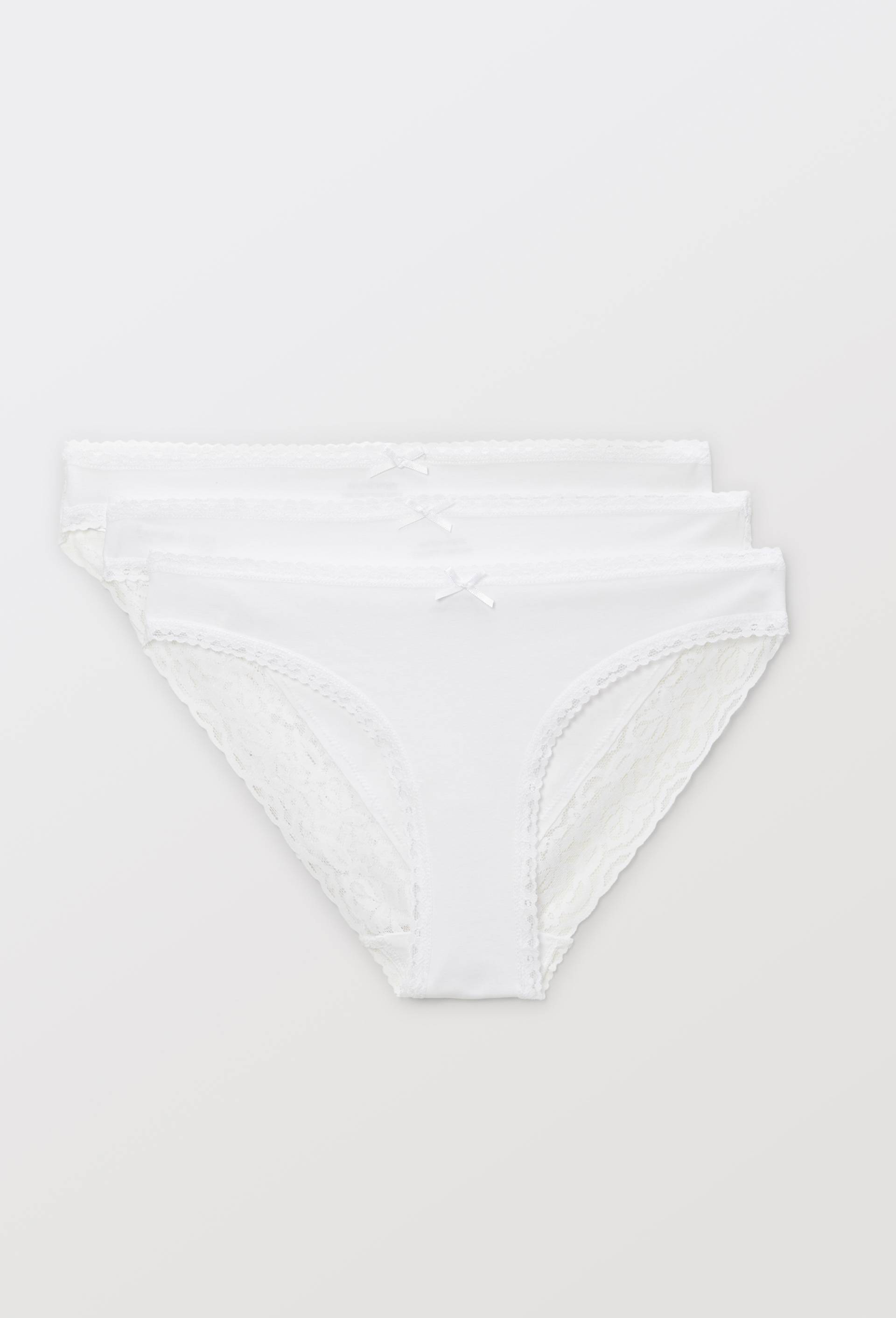 Lot de 3 culottes EVA en coton BIO GOTS, Blanc, large image number 2.0