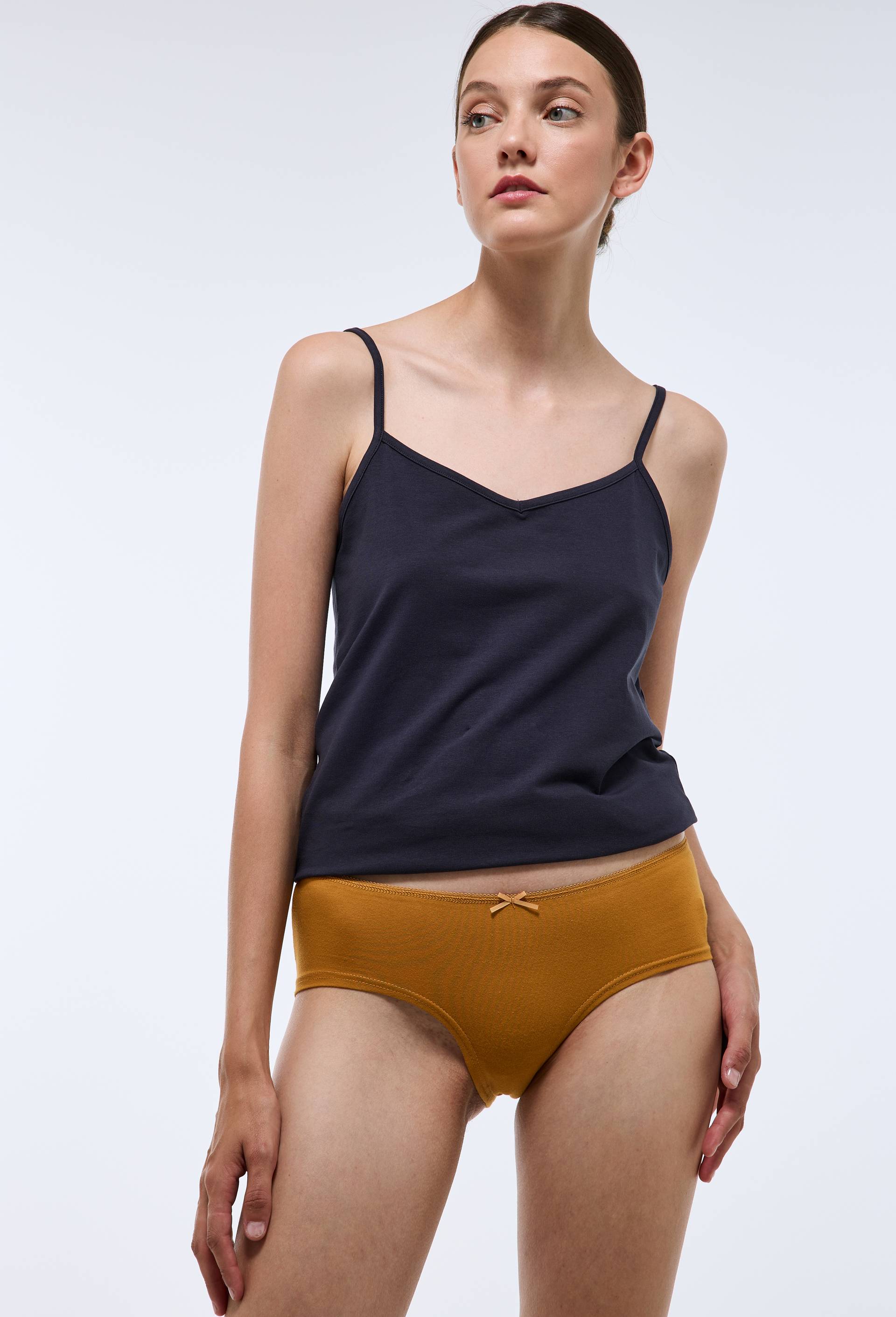 Lot de 3 shorties GARANCE en coton BIO GOTS, Brun clair, large image number 3