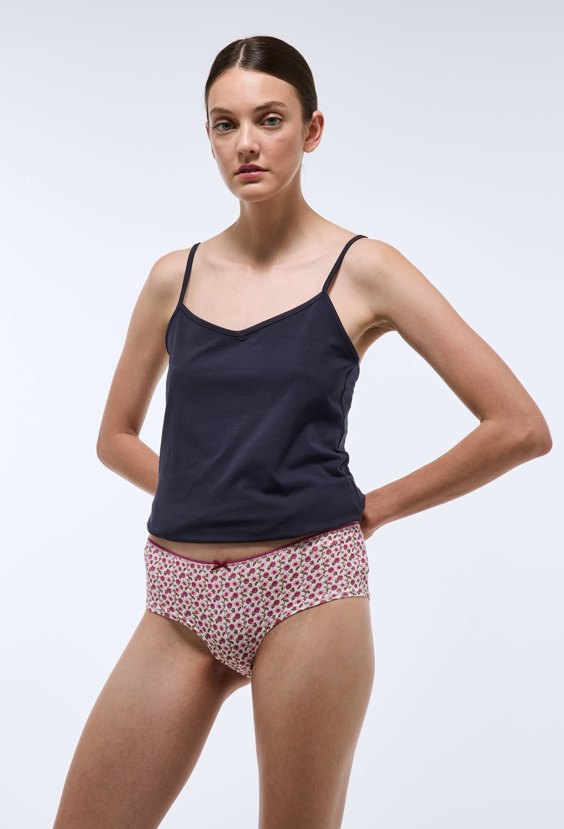 Lot de 3 shorties GARANCE en coton BIO GOTS, Brun clair, large image number 5.0