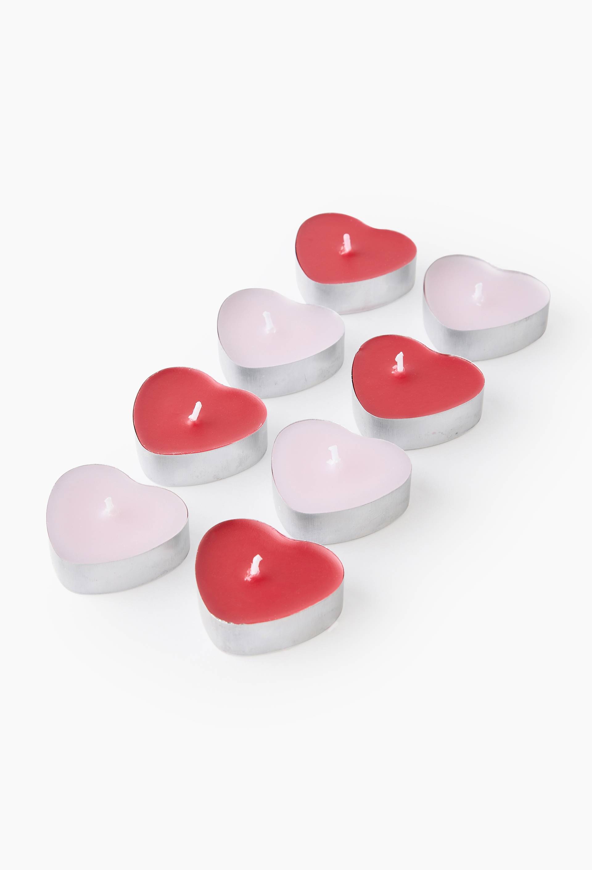 Lot  bougies chauffes plats coeur, Rouge, large image number 1