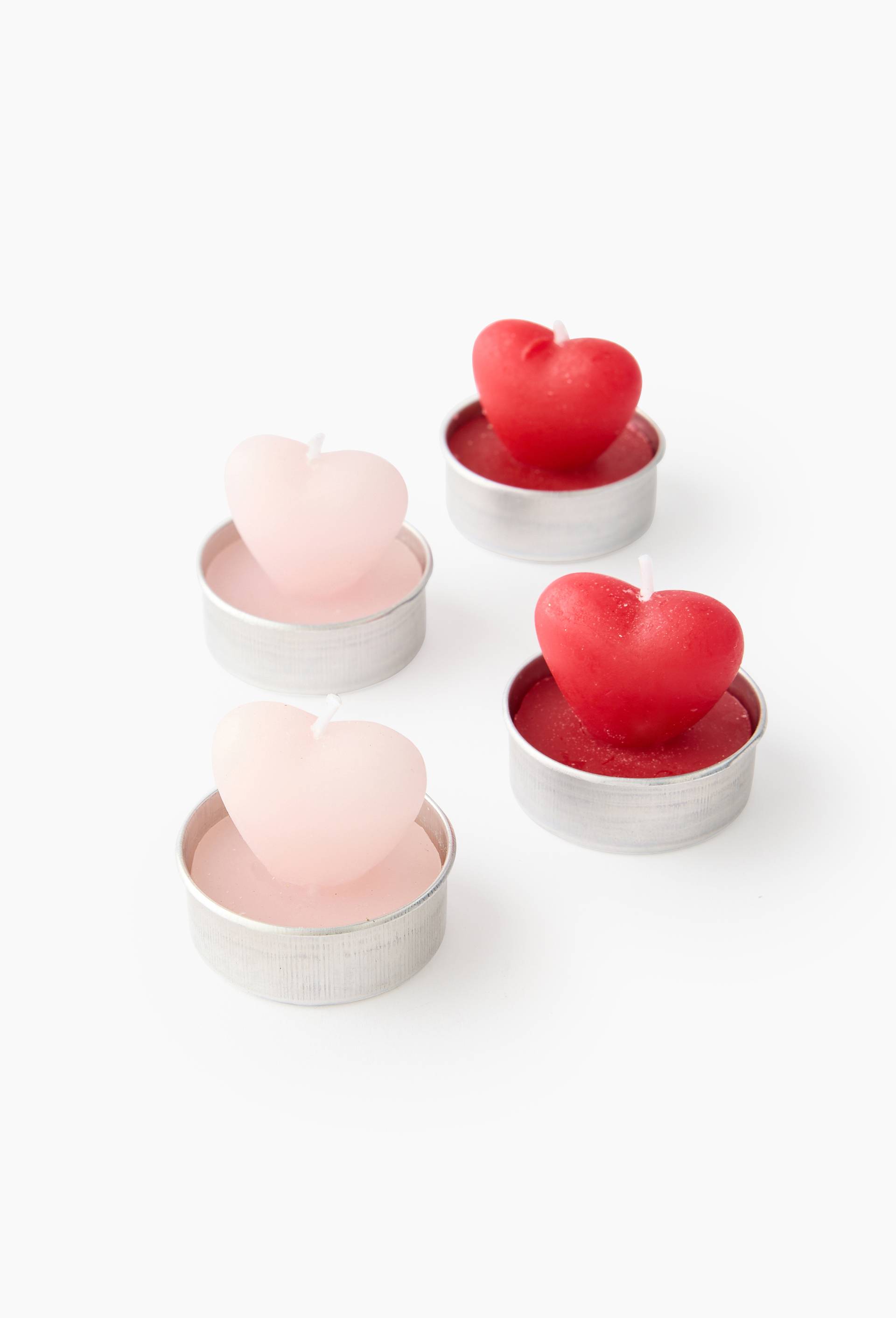 Lot  bougies chauffes plats coeur, Rose clair, large image number 1