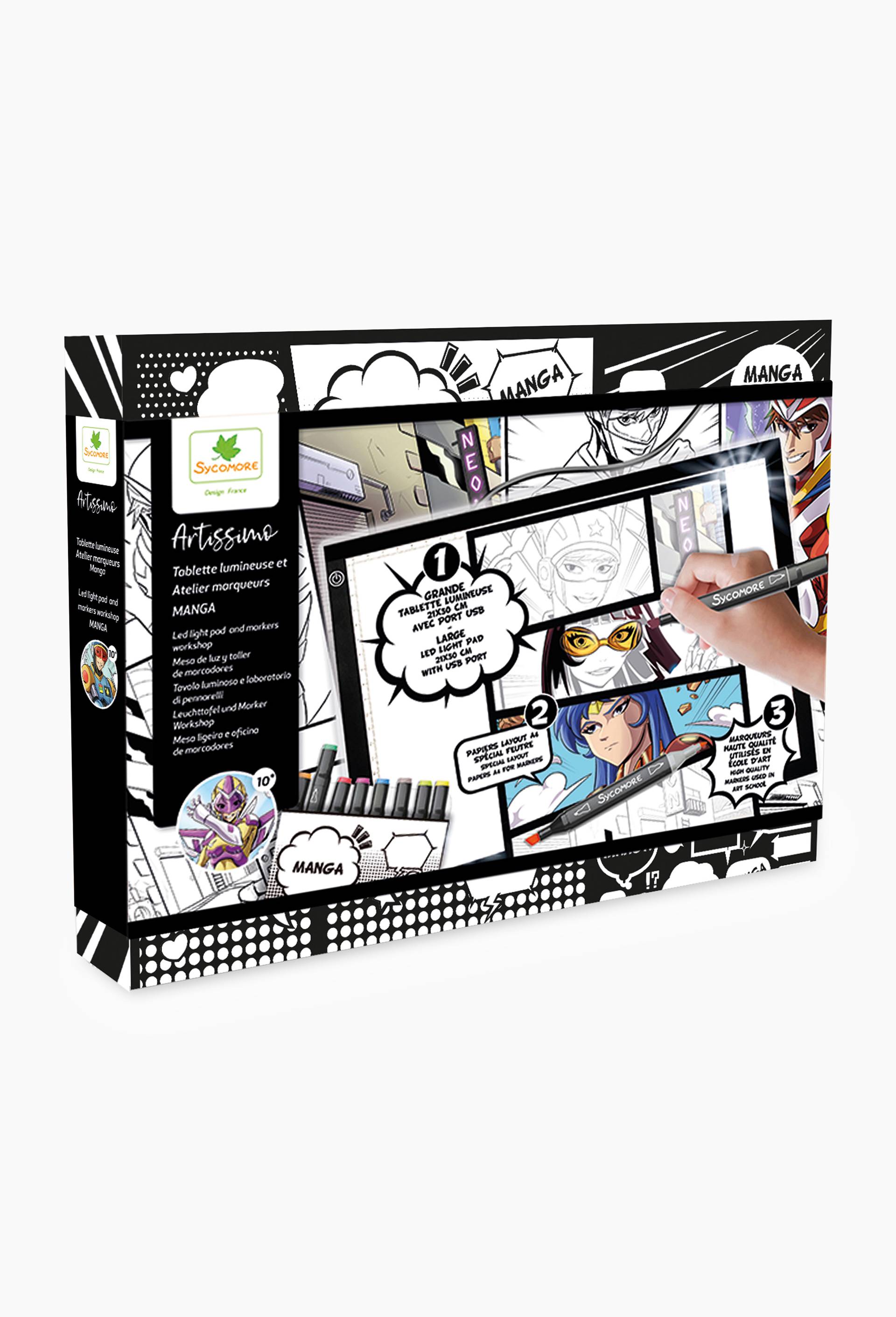Tablette XXL lumineuse et ateliers marqueurs, Multicolore, large image number 0.0