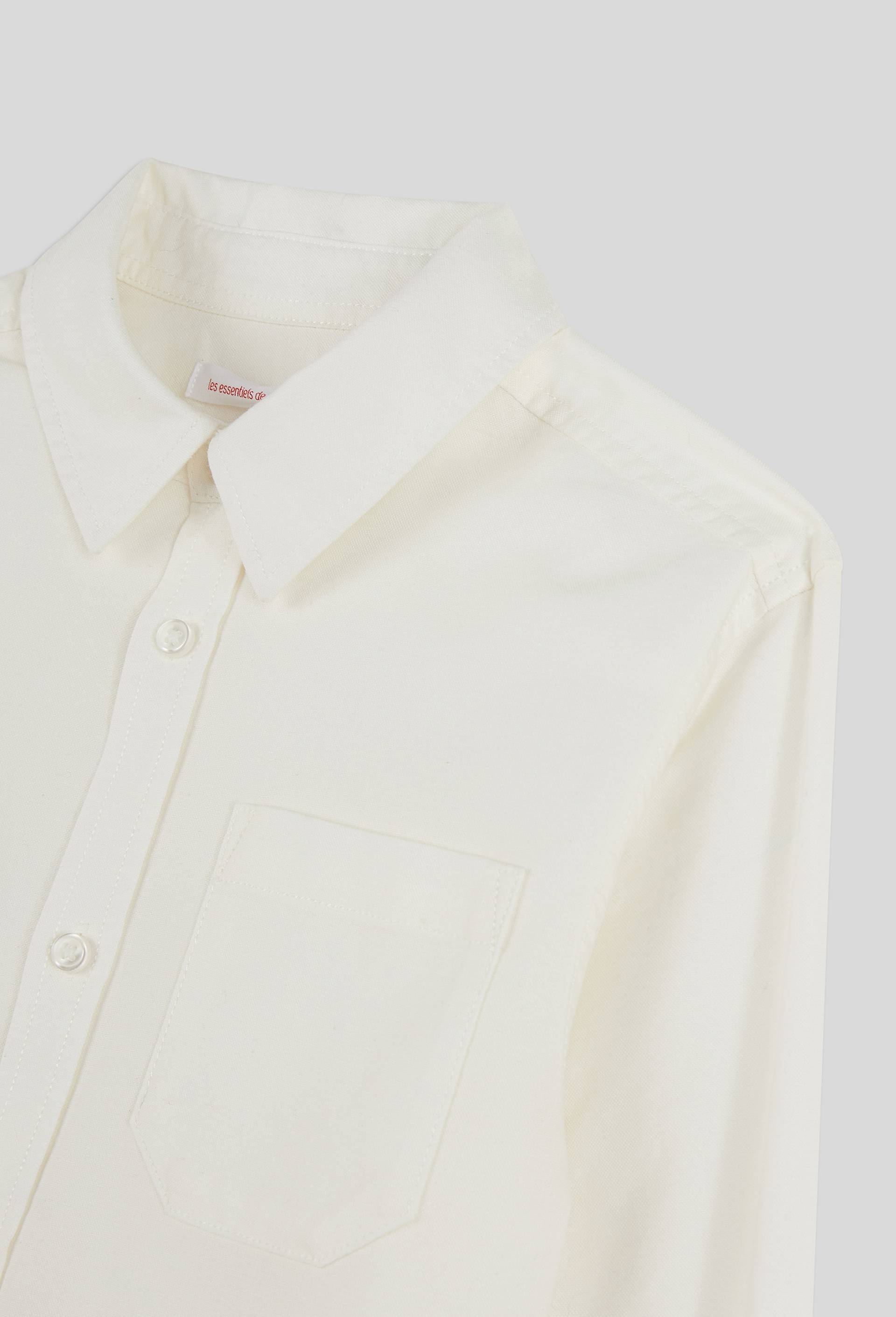 Chemise Oxford unie en coton, Blanc, large image number 2
