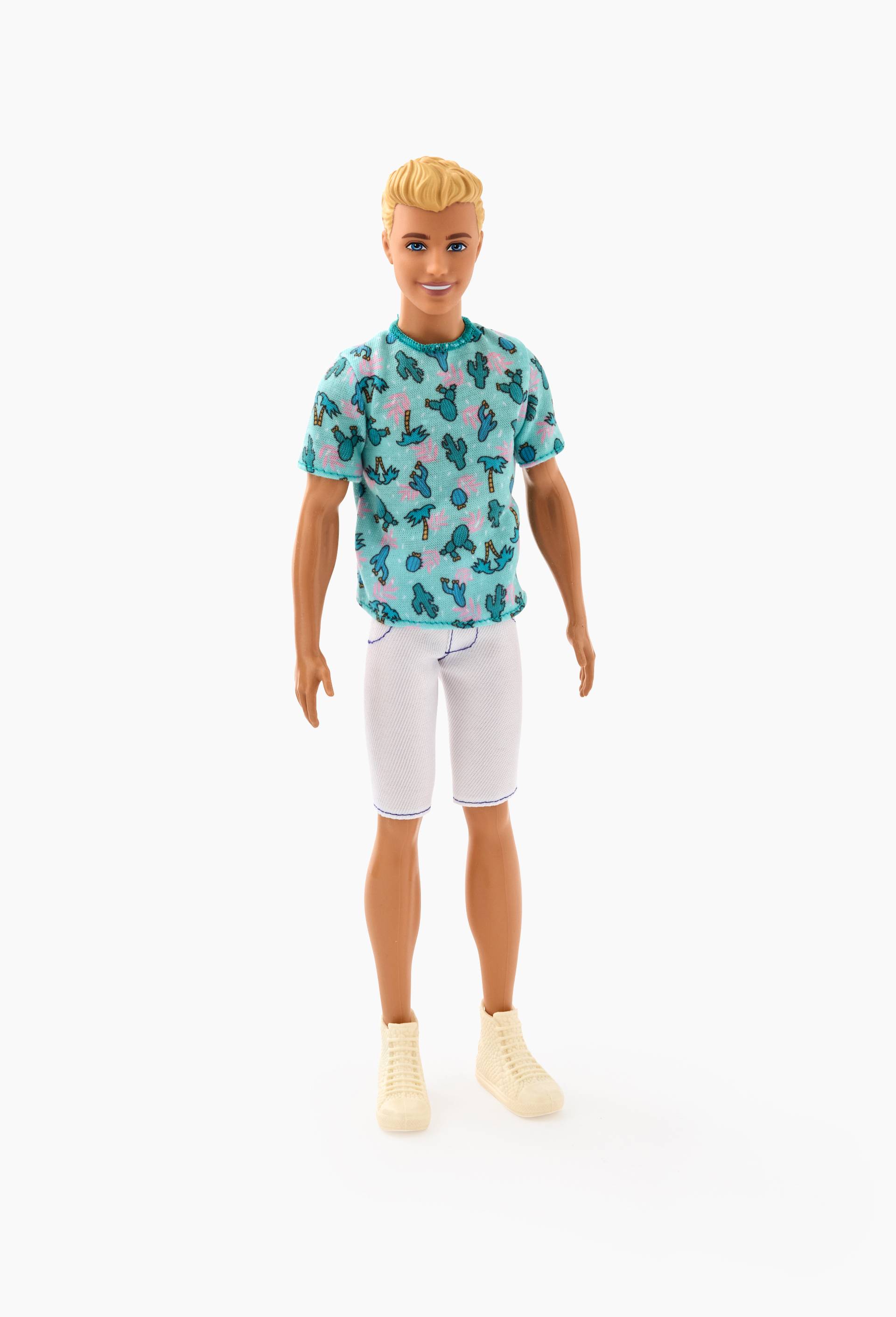 Ken Fashionista Blond - T-Shirt Azur, Multicolore, large image number 0