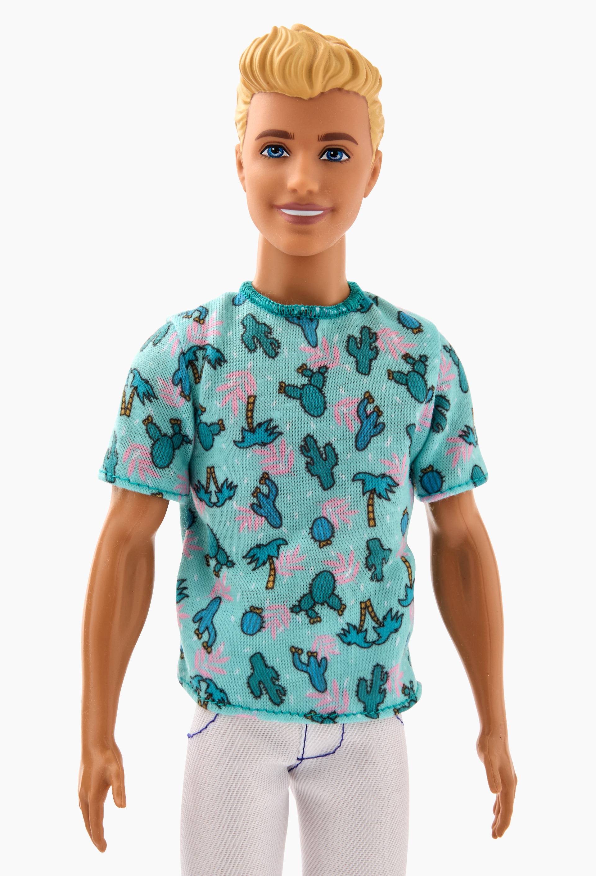 Ken Fashionista Blond - T-Shirt Azur, Multicolore, large image number 1