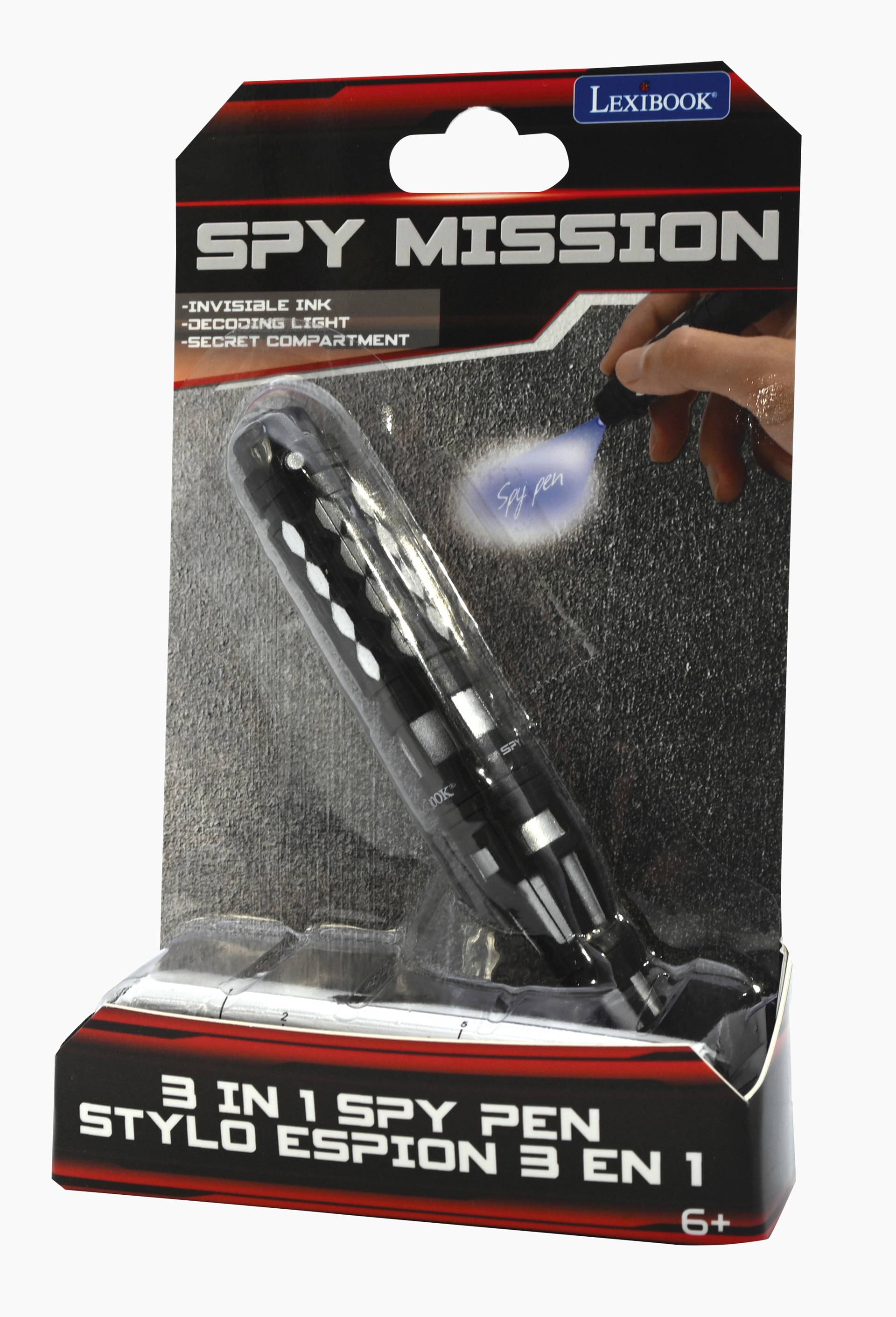 Stylo Spy Mission avec messages secrets invisibles et lumi&egrave;re d_espion, Multicolore, large image number 0
