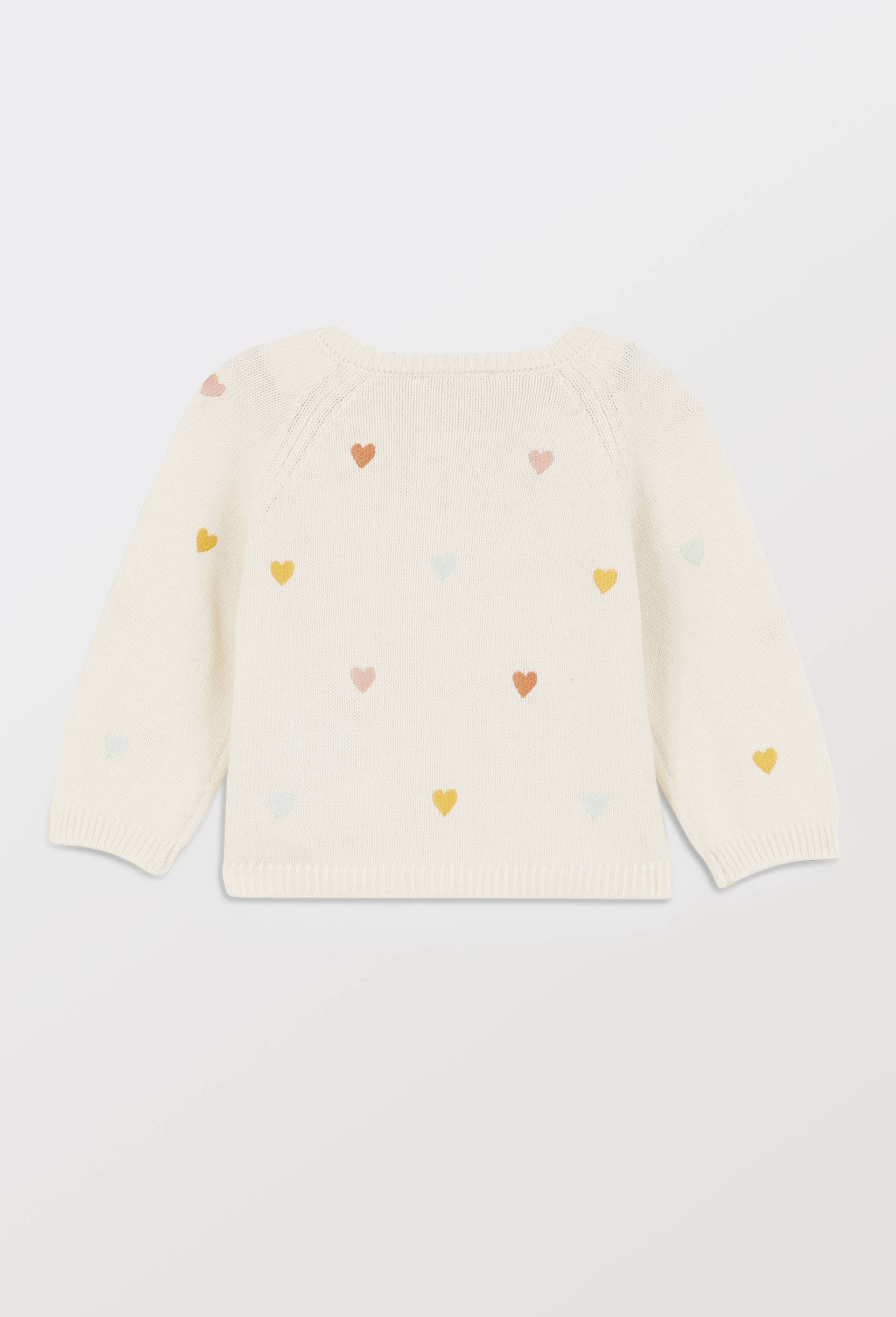 Cardigan brod&eacute; contenant de la laine, Beige clair, large image number 1