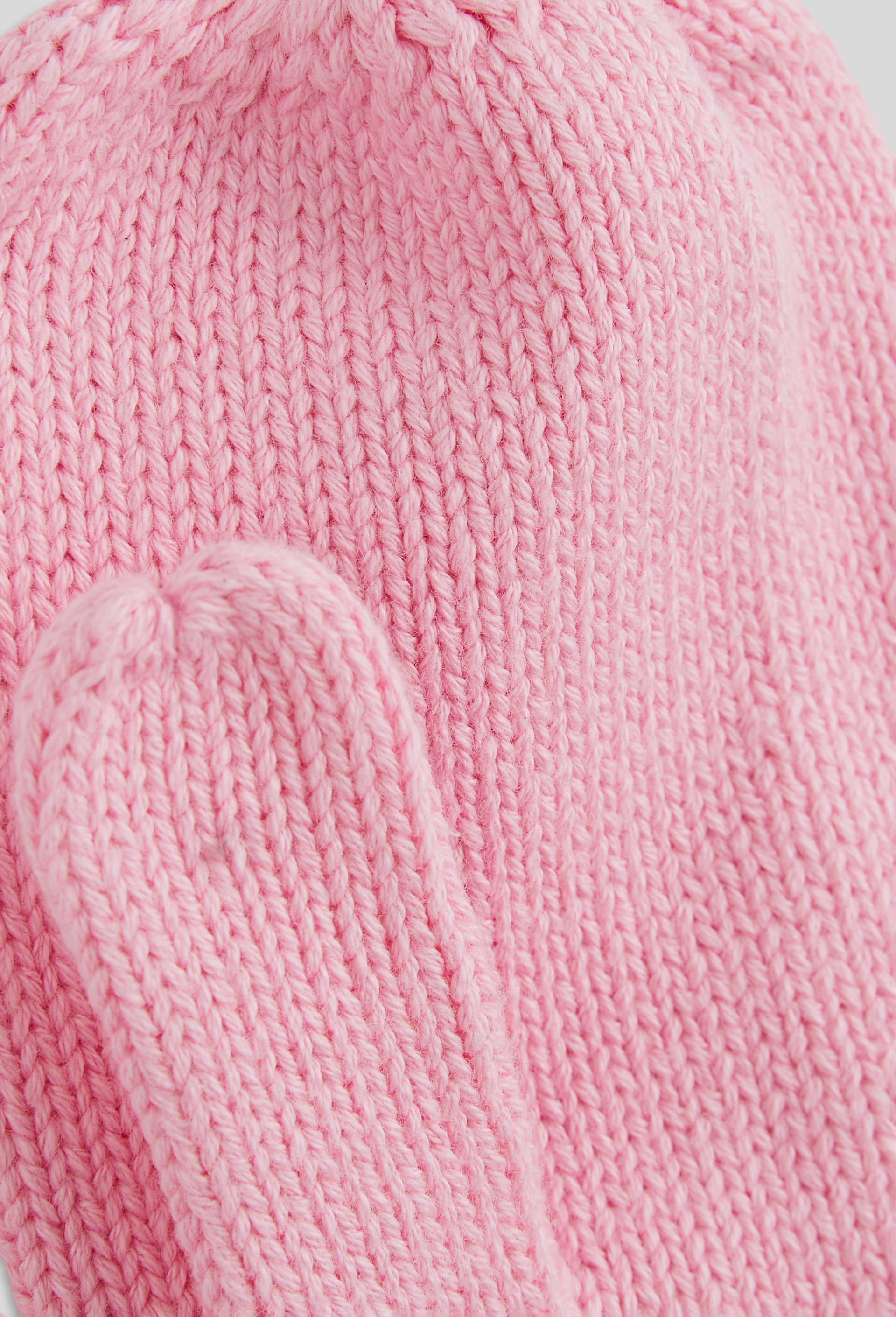 Gants unis en coton, Rose, large image number 1