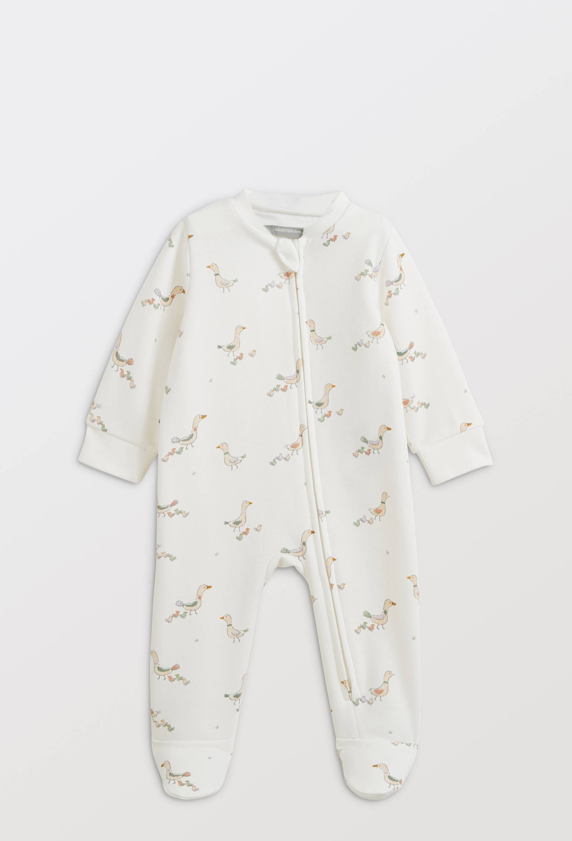 BOUT'CHOU - Dors-bien à zip en molleton en coton BIO GOTS