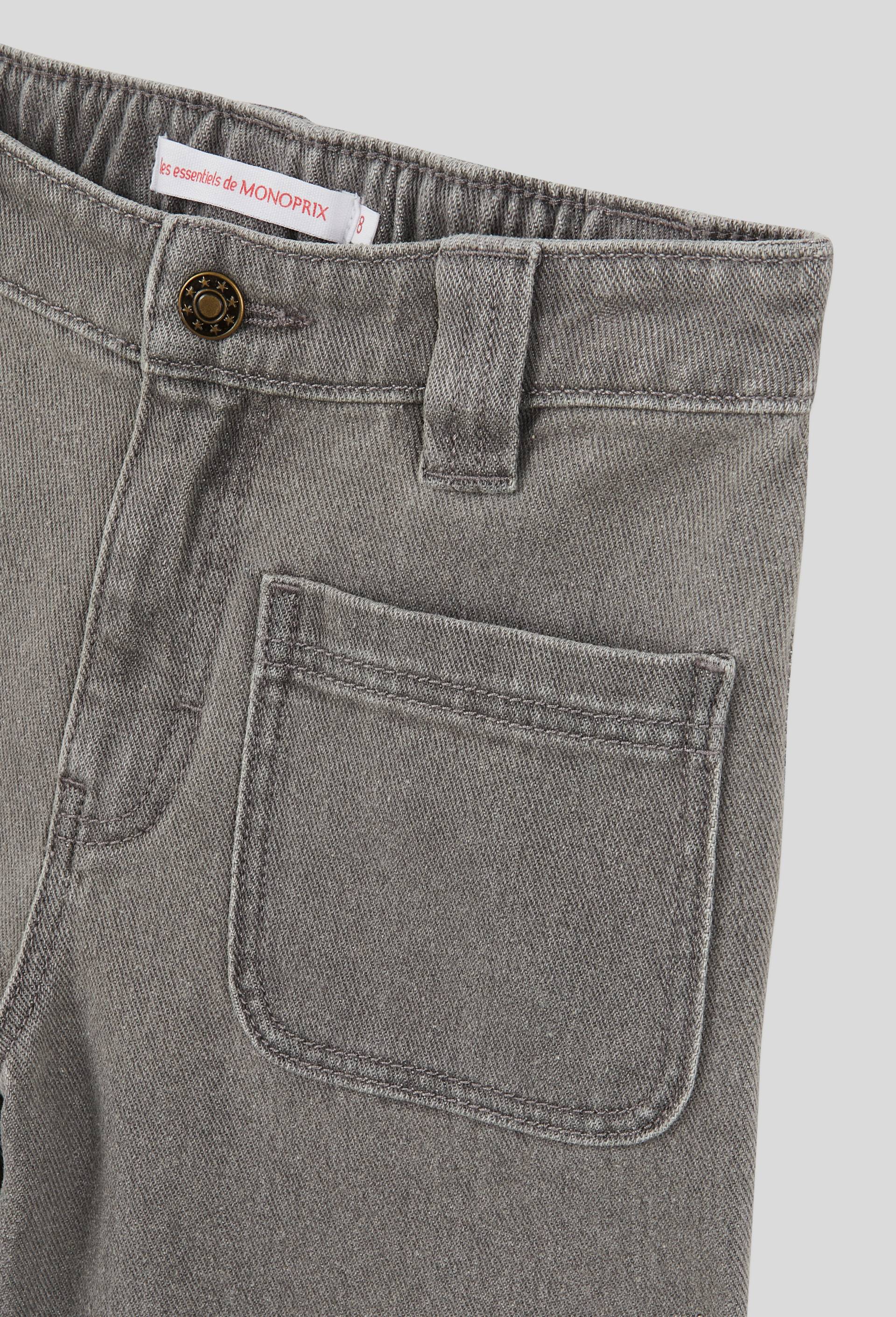 Jean large à poches en coton BIO, Gris foncé, large image number 2.0